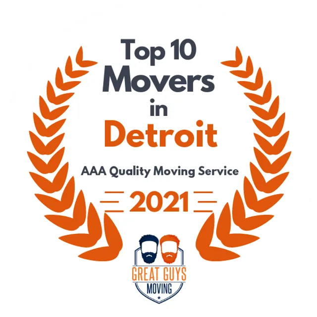 Top 10 Movers in Detroit, MI 2021 award