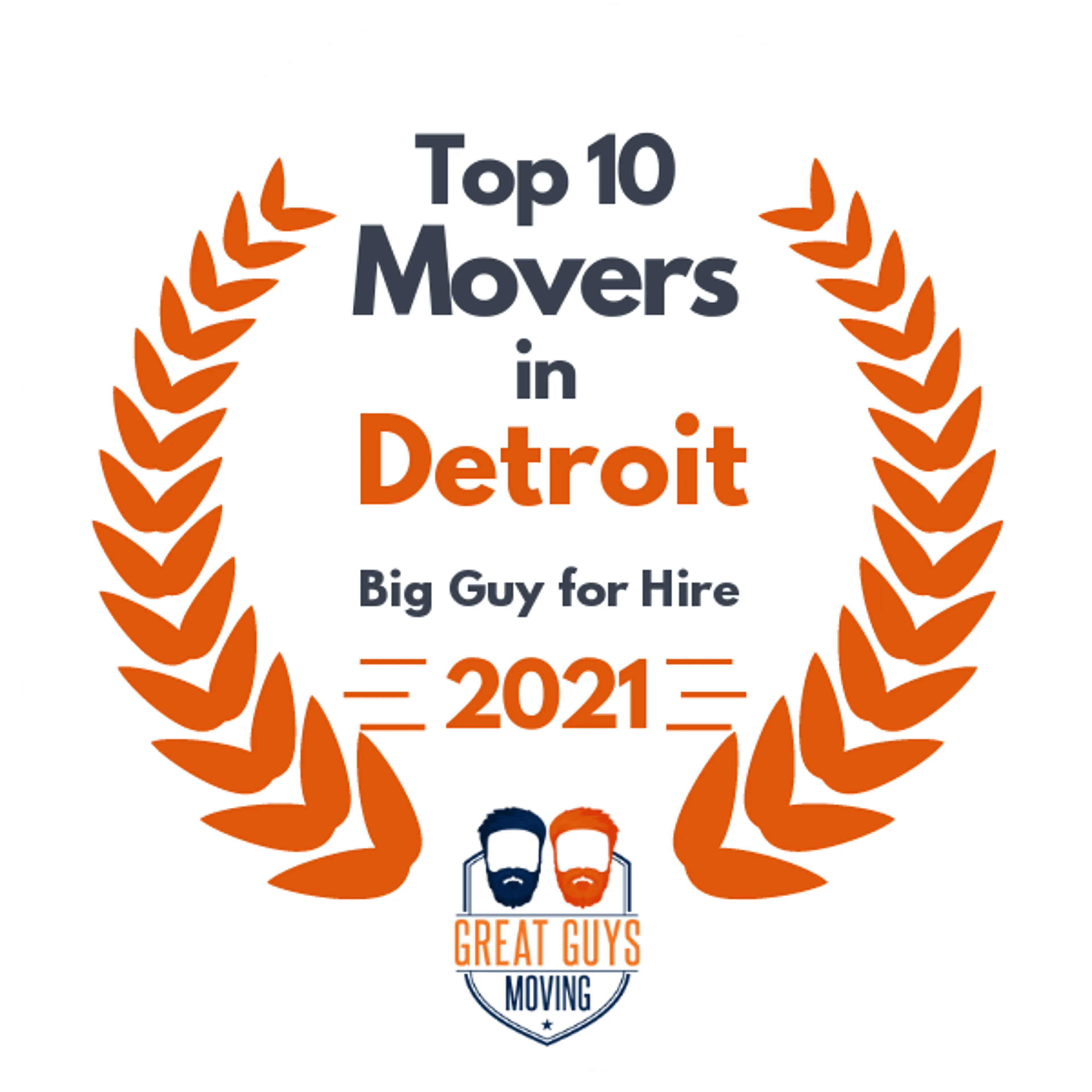 Top 10 Movers in Detroit, MI 2021 award