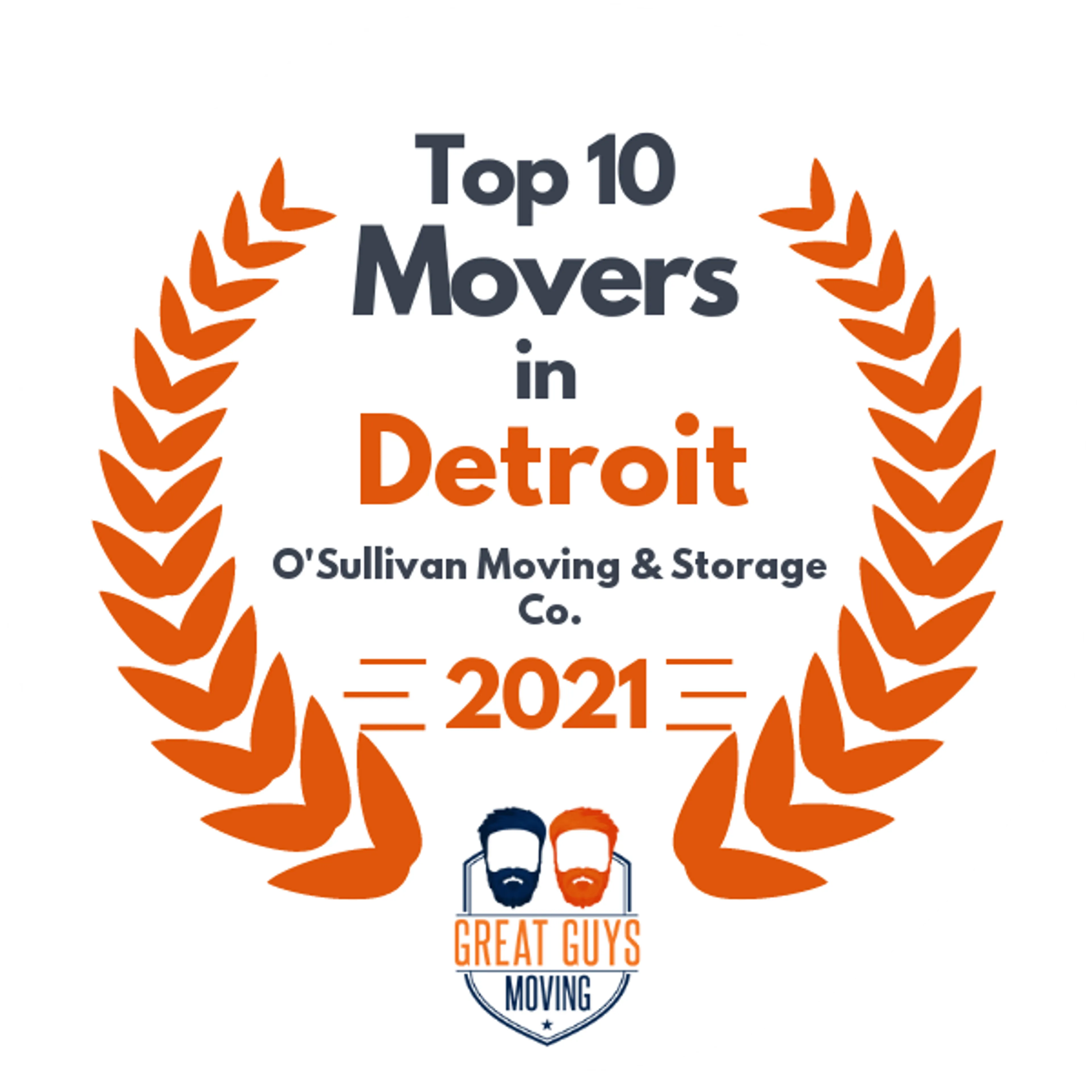 Top 10 Movers in Detroit, MI 2021 award