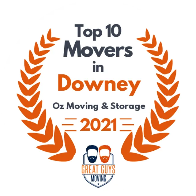 Top 10 Movers in Los Angeles, CA 2021 award