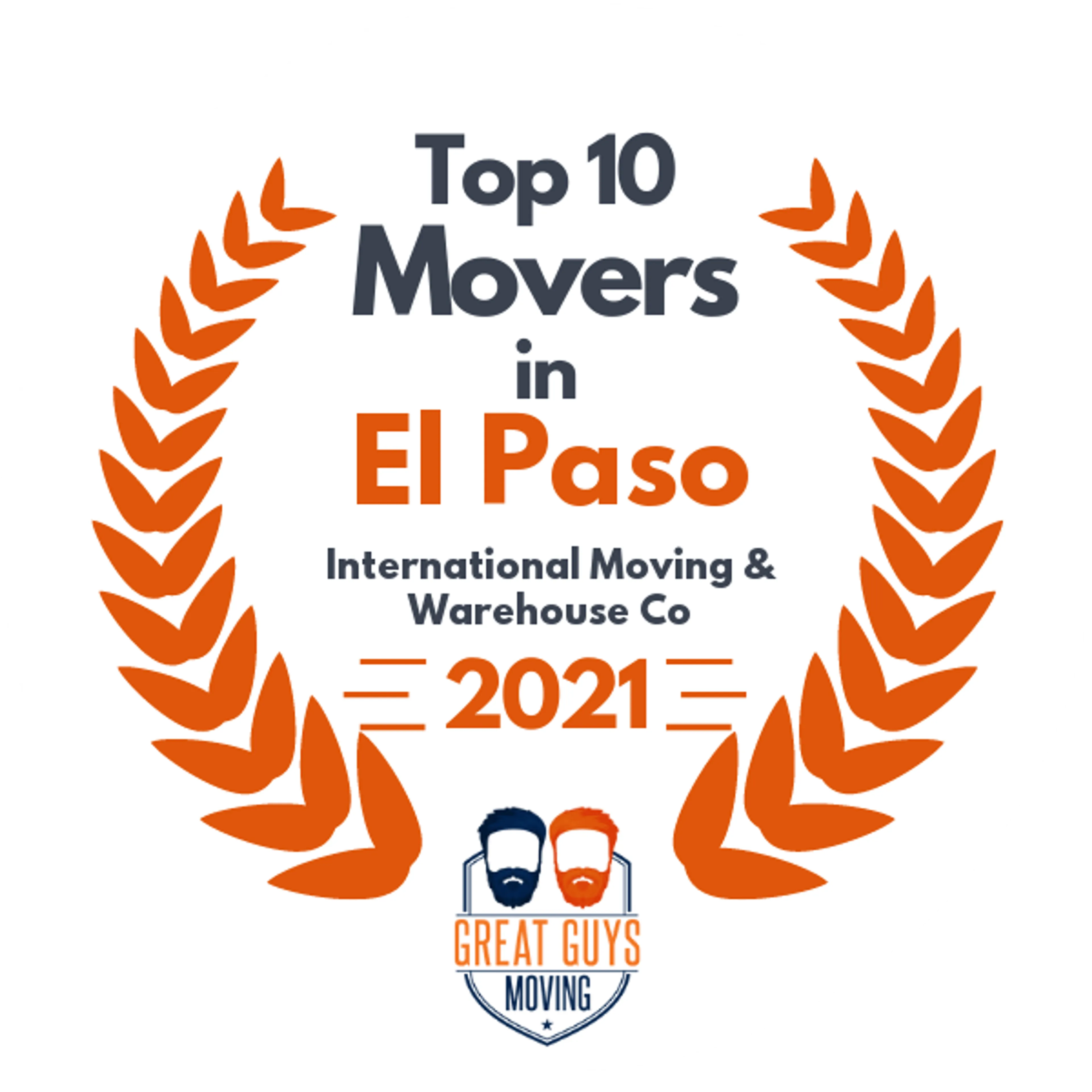 Top 10 Movers in El Paso, TX 2021 award