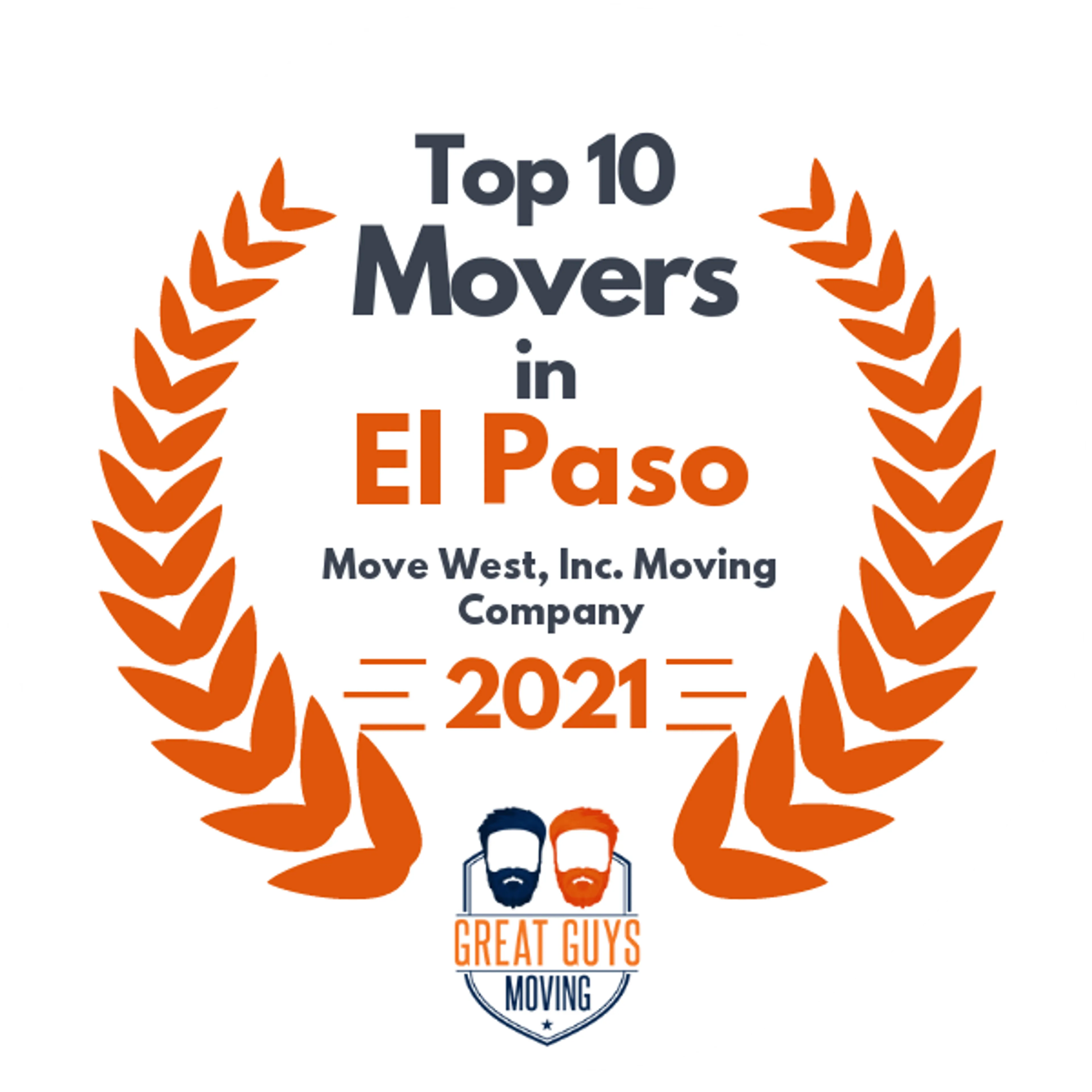 Top 10 Movers in El Paso, TX 2021 award