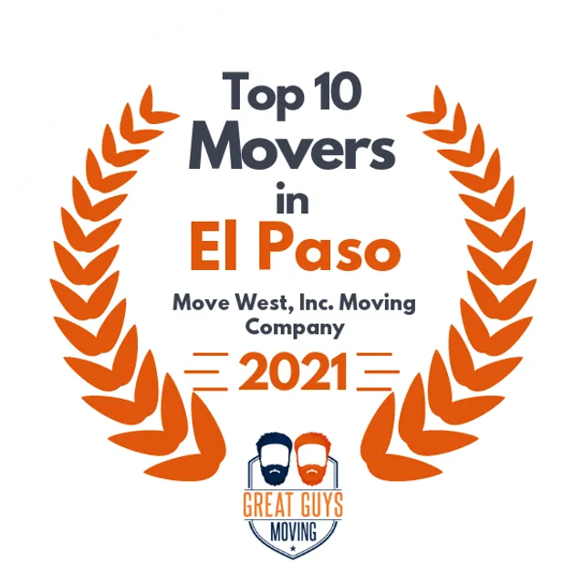 Top 10 Movers in El Paso, TX 2021 award