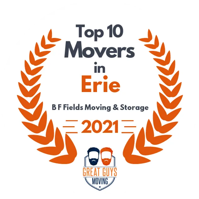 Top 10 Movers in Erie, PA 2021 award