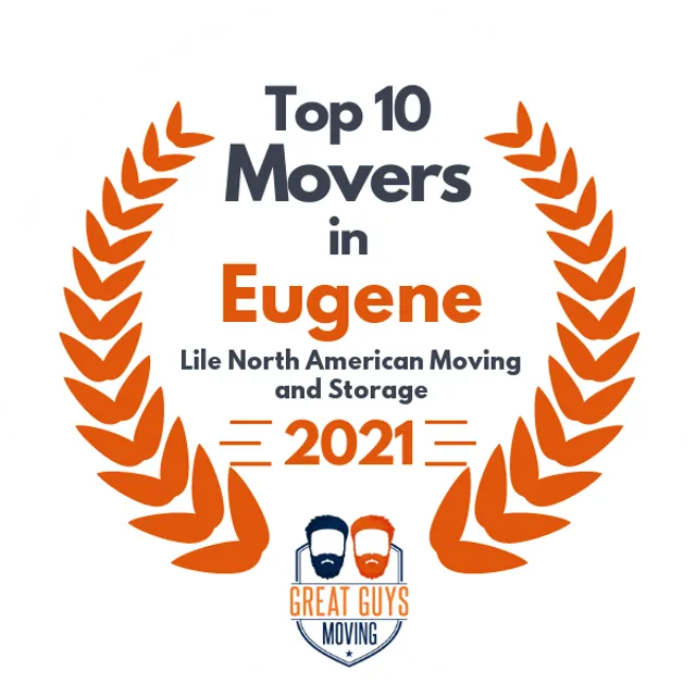 Top 10 Movers in Eugene, OR 2021 award