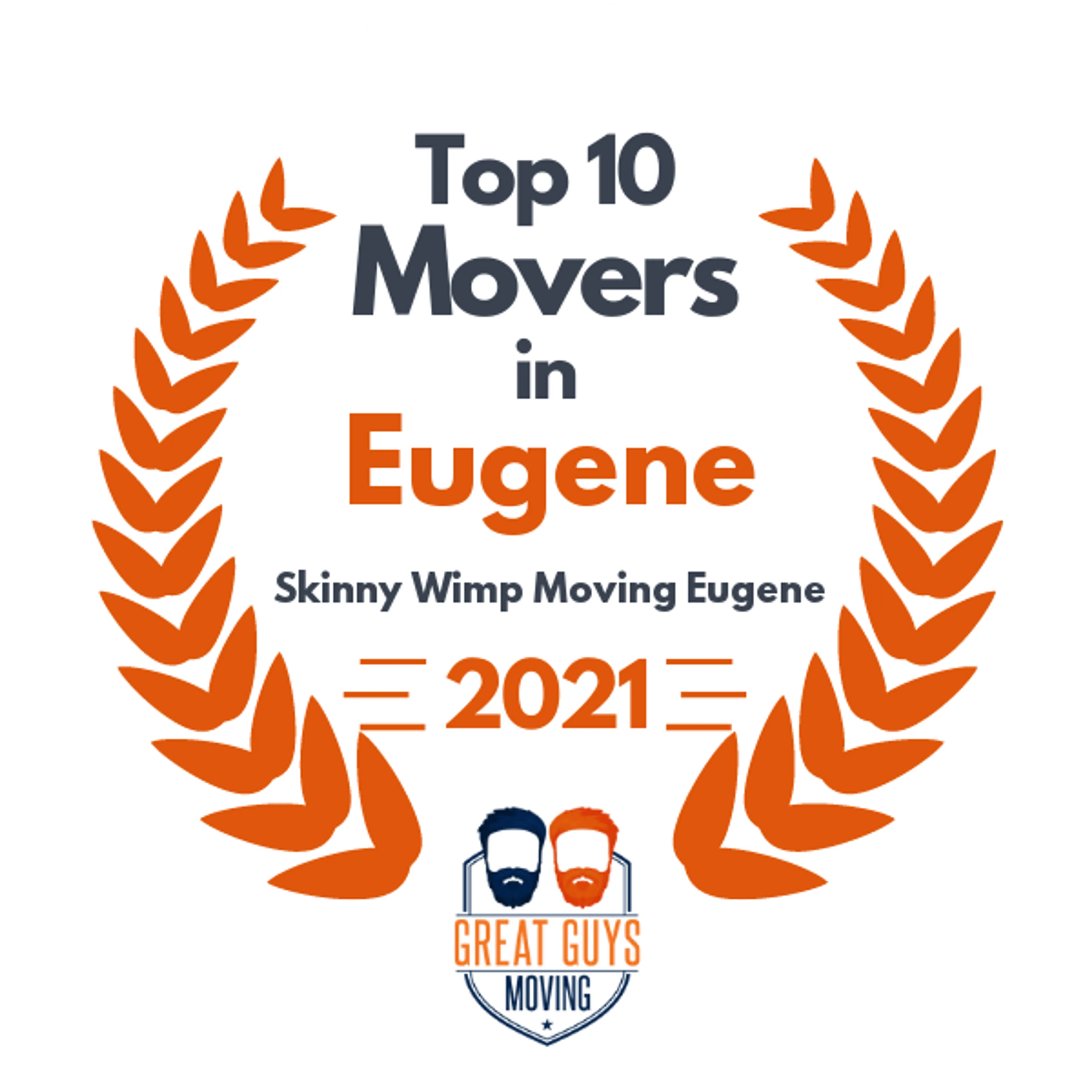 Top 10 Movers in Eugene, OR 2021 award