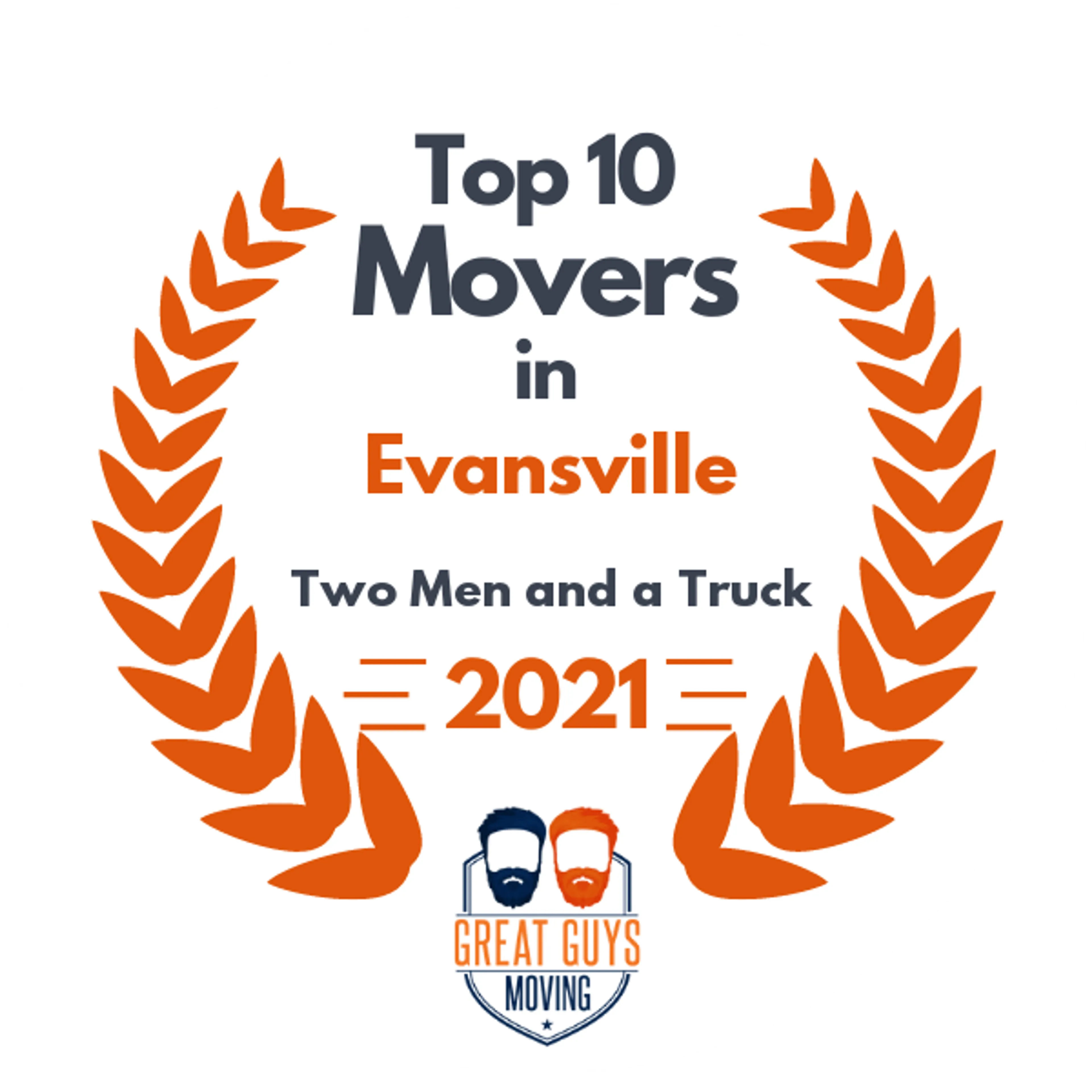 Top 10 Movers in Evansville, IN 2021 award