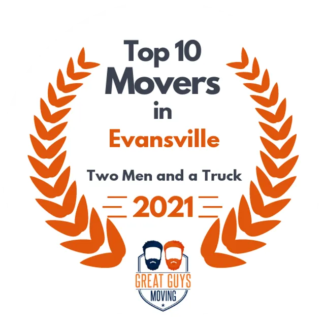 Top 10 Movers in Evansville, IN 2021 award