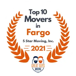 top 10 ranked movers in fargo 2021 5 star moving inc image