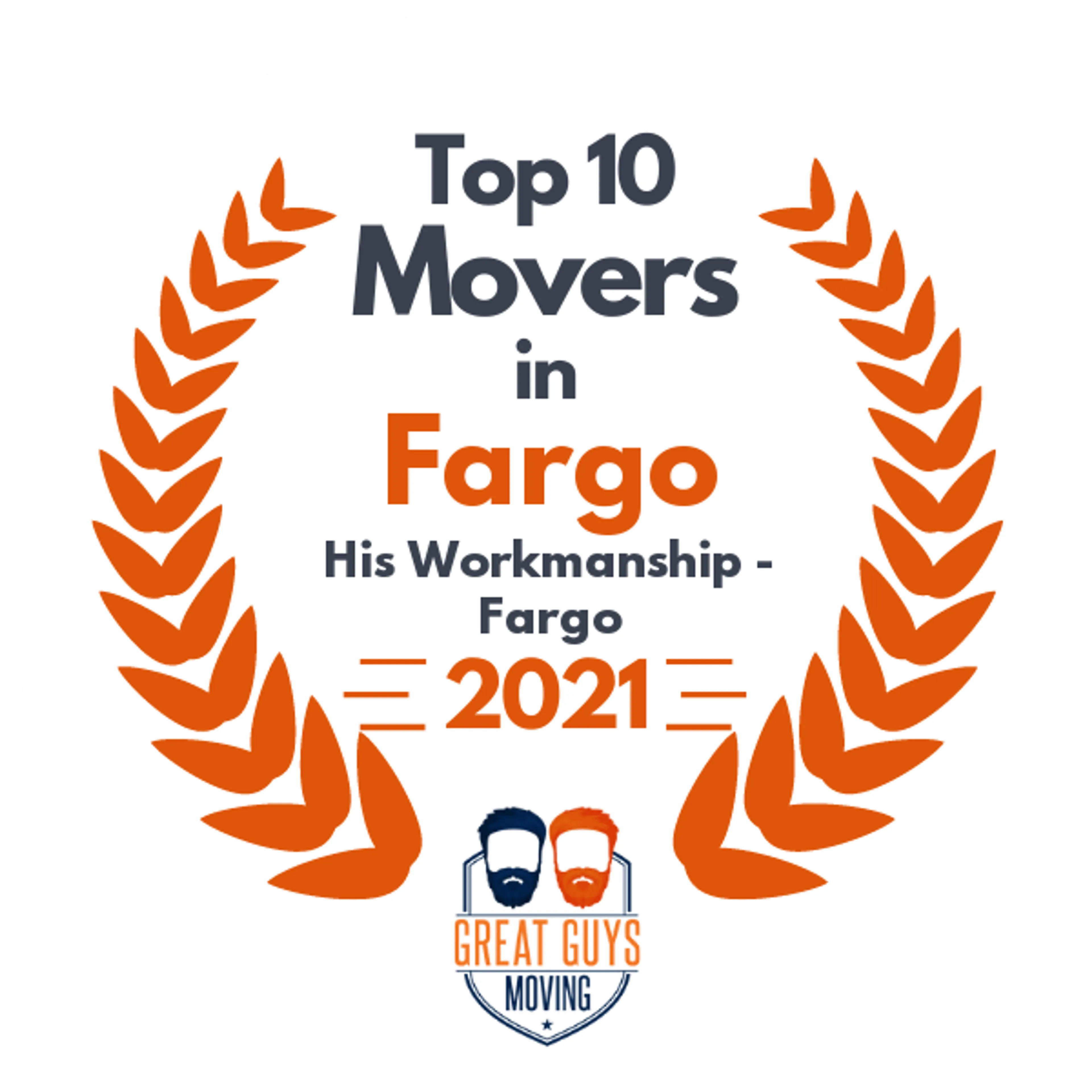 Top 10 Movers in Fargo, ND 2021 award