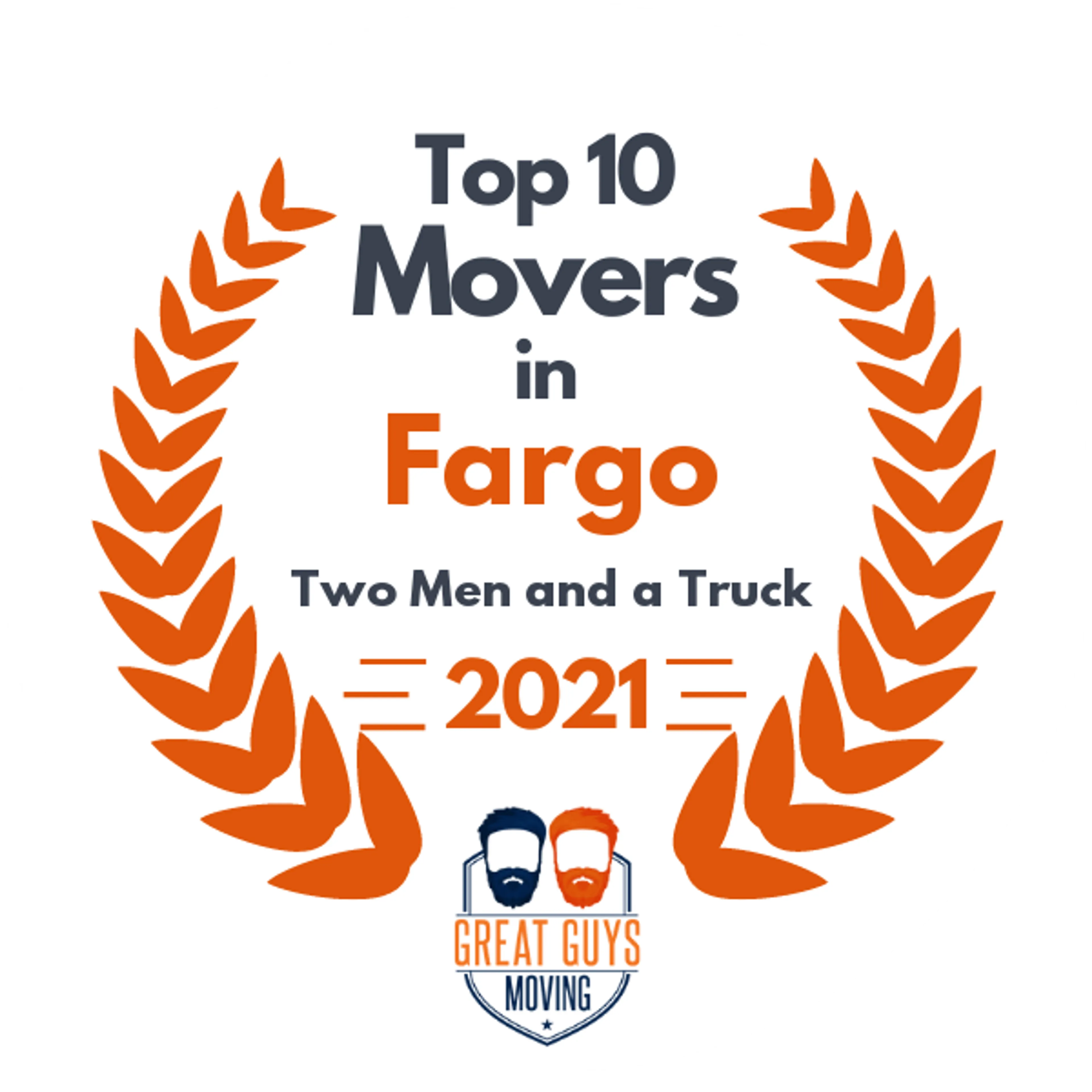 Top 10 Movers in Fargo, ND 2021 award