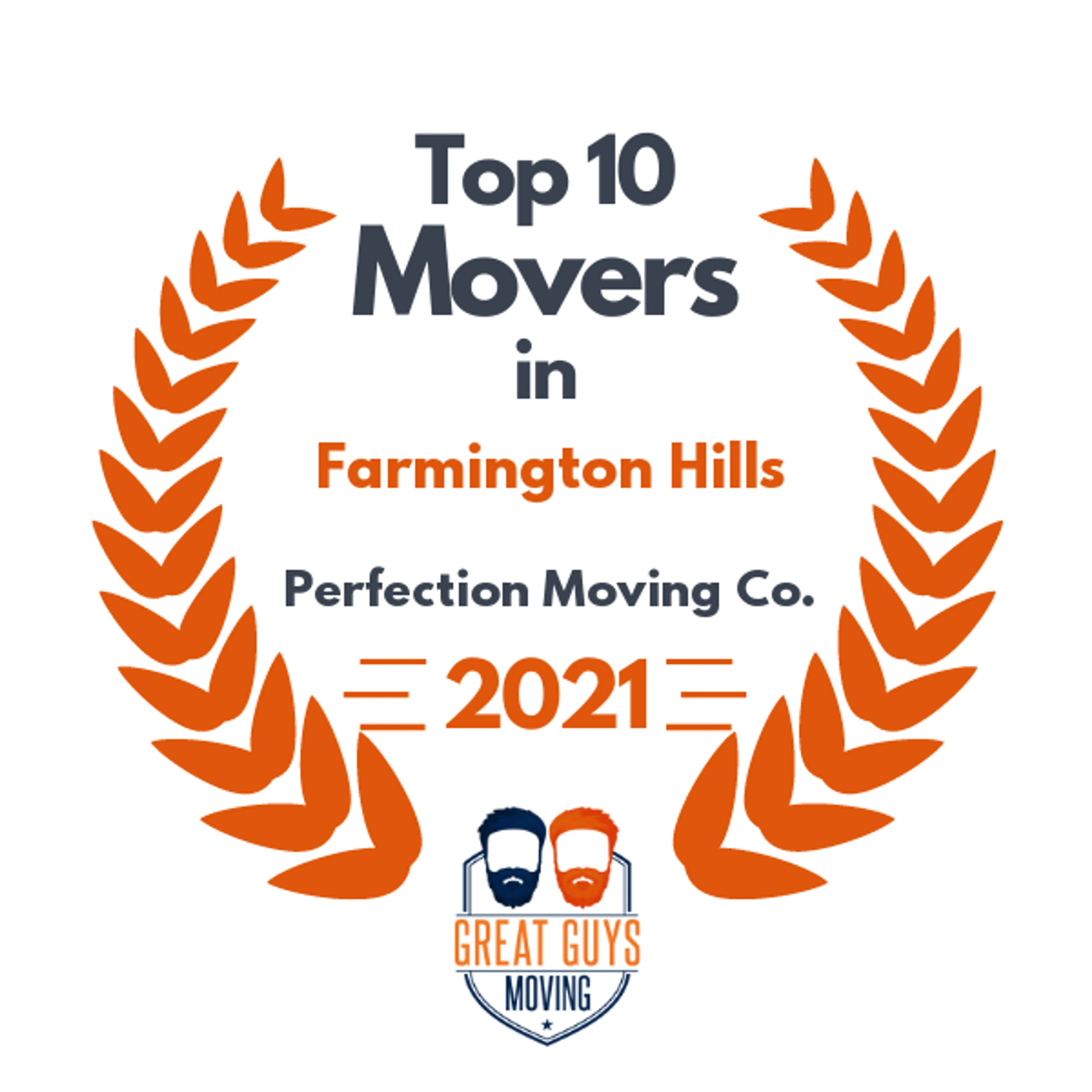 Top 10 Movers in Livonia, MI 2021 award