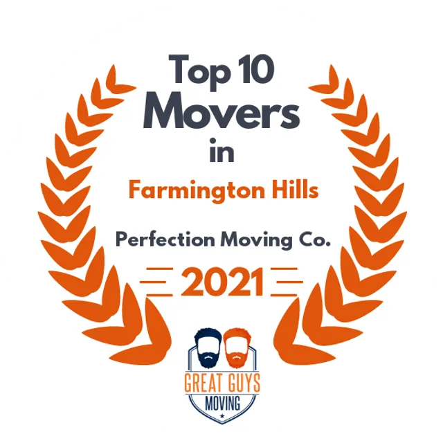 Top 10 Movers in Livonia, MI 2021 award