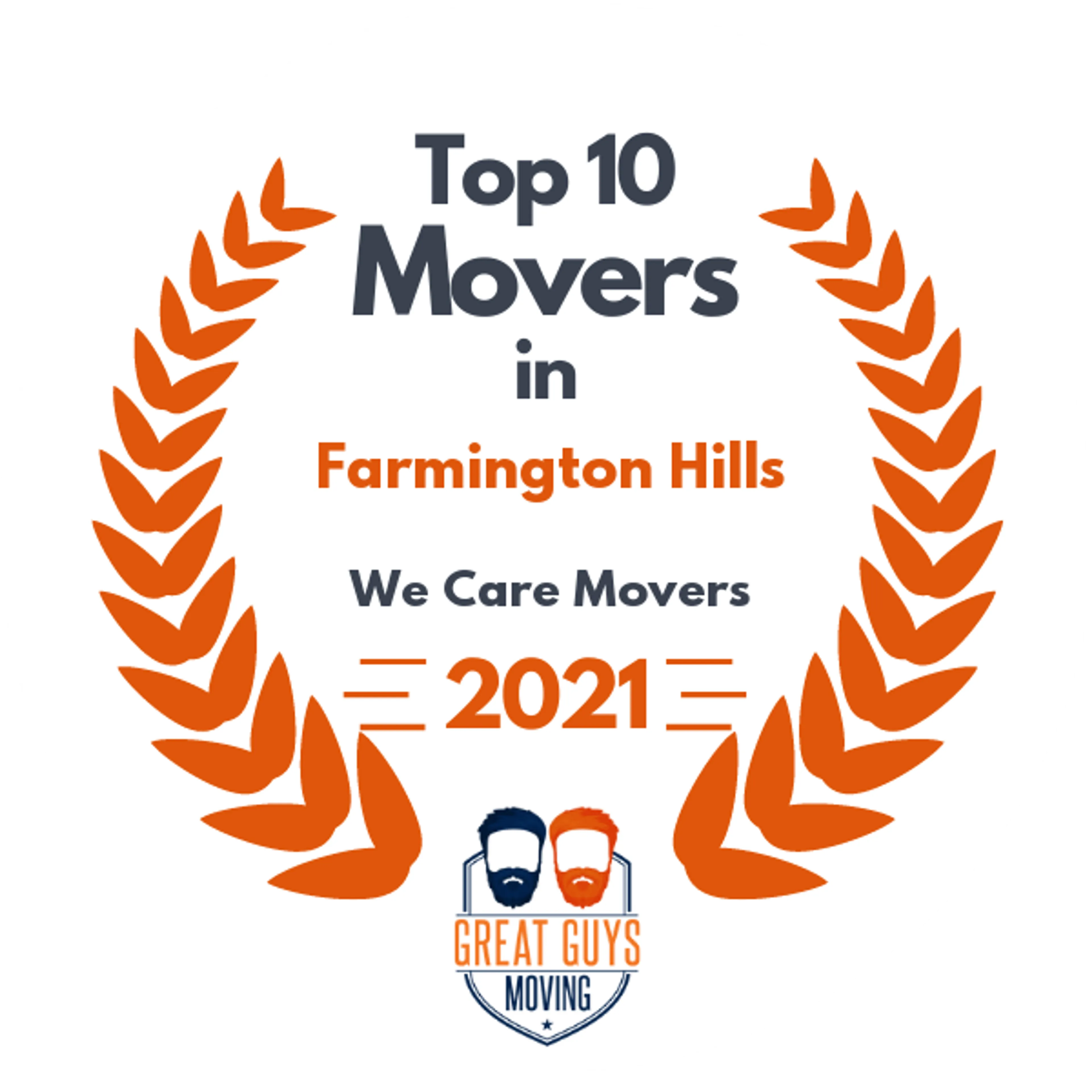 Top 10 Movers in Westland, MI 2021 award