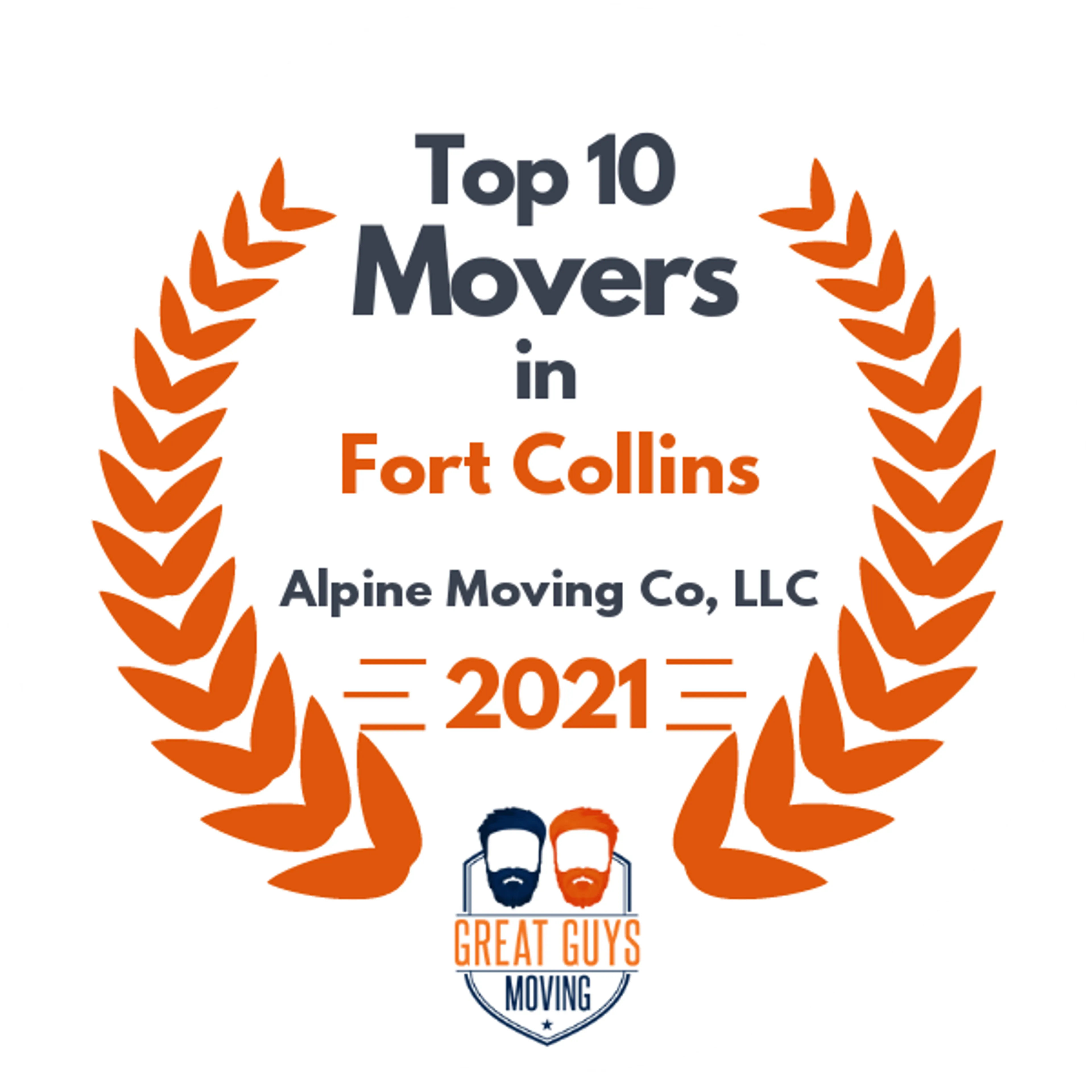 Top 10 Movers in Fort Collins, CO 2021 award