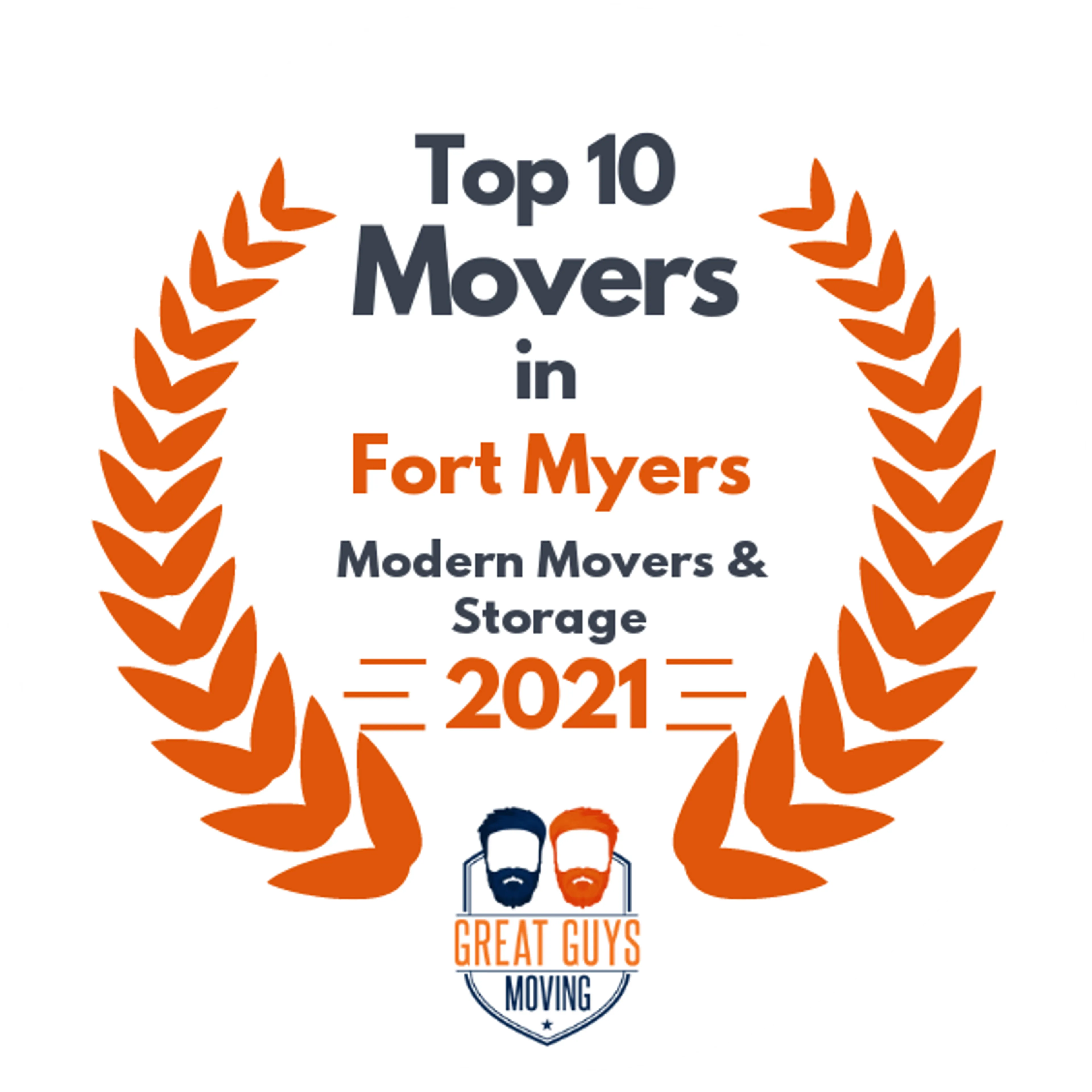 Top 10 Movers in Coral Springs, FL 2021 award