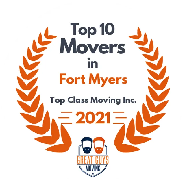 Top 10 Movers in Cape Coral, FL 2021 award