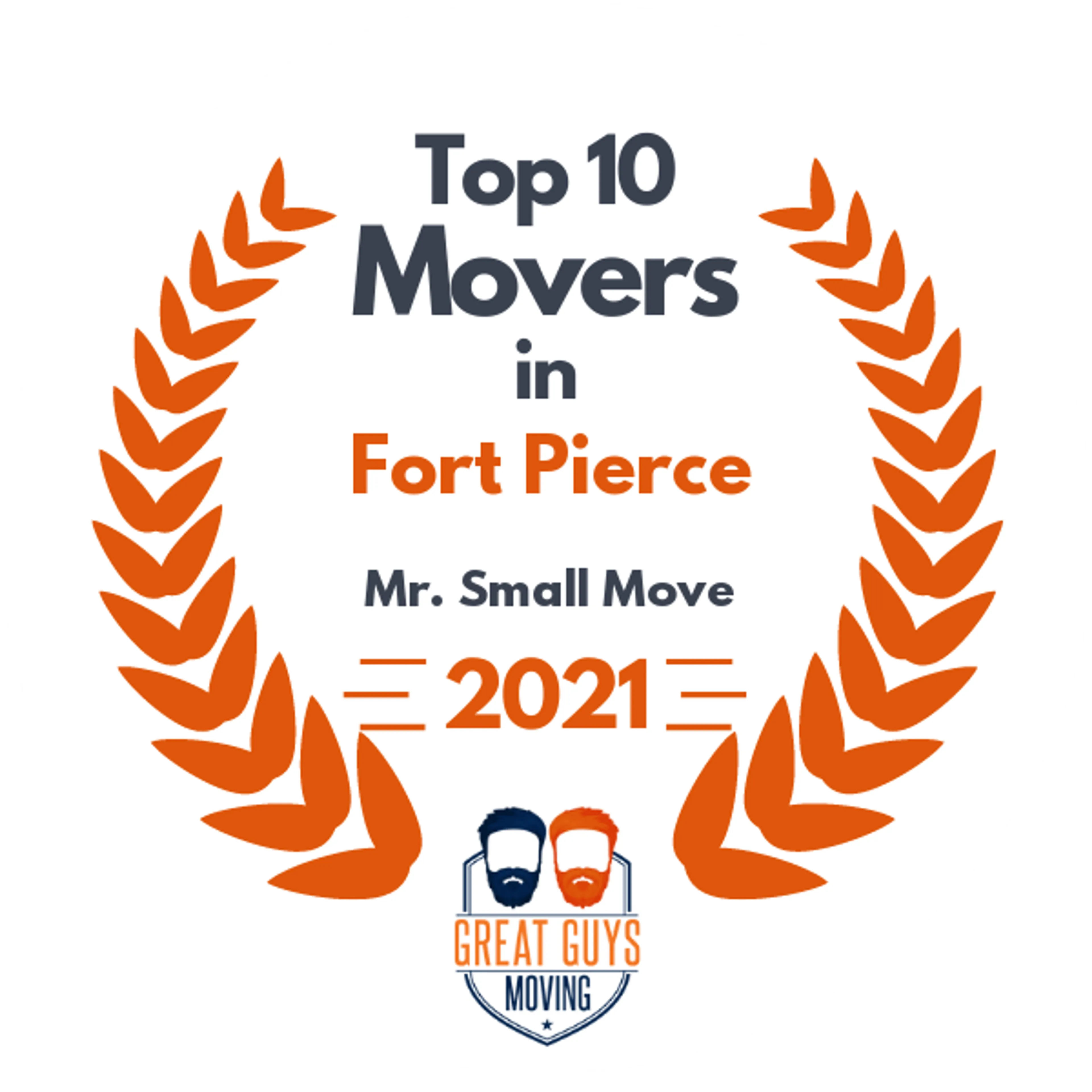 Top 10 Movers in Port St. Lucie, FL 2021 award