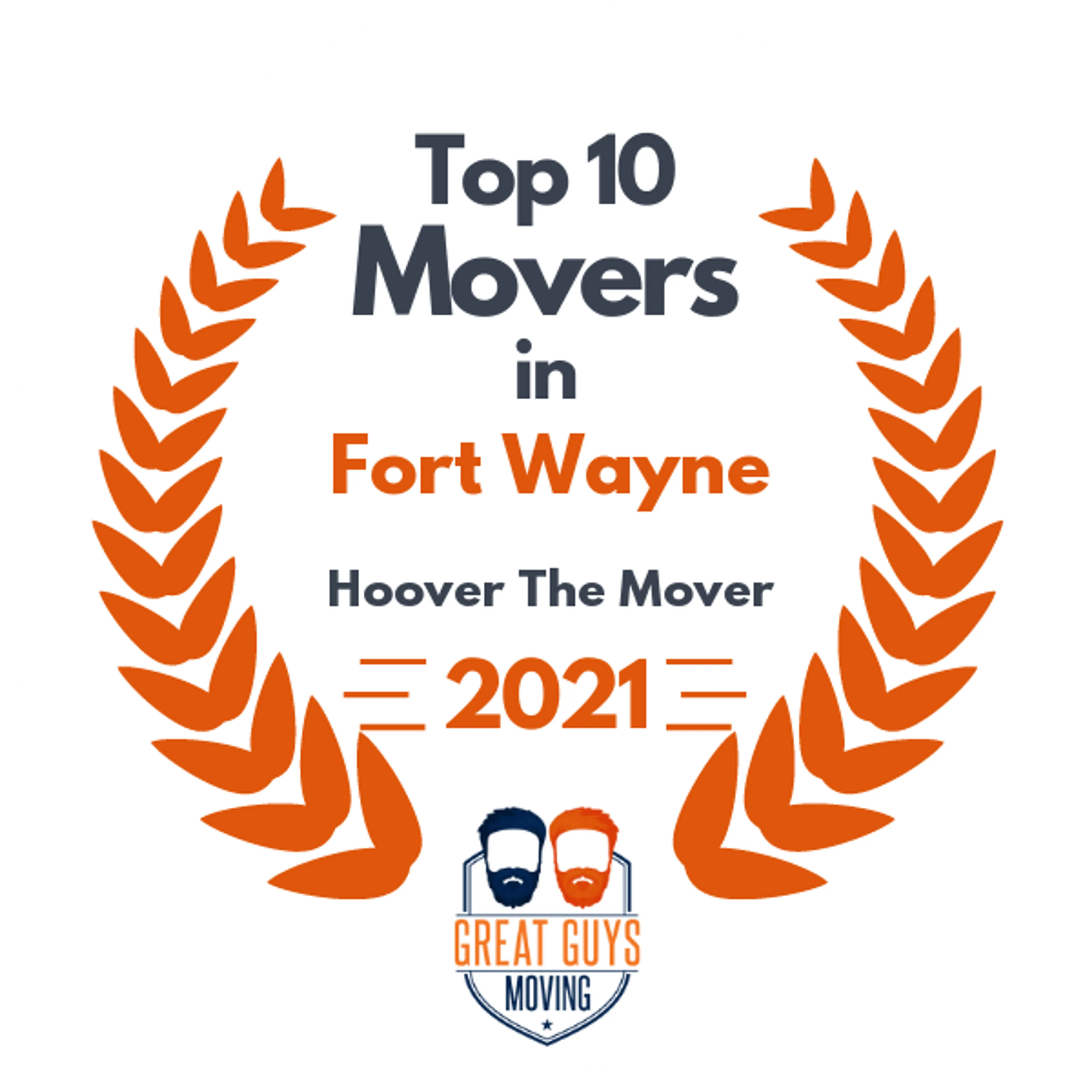 Top 10 Movers in Fort Wayne, IN 2021 award