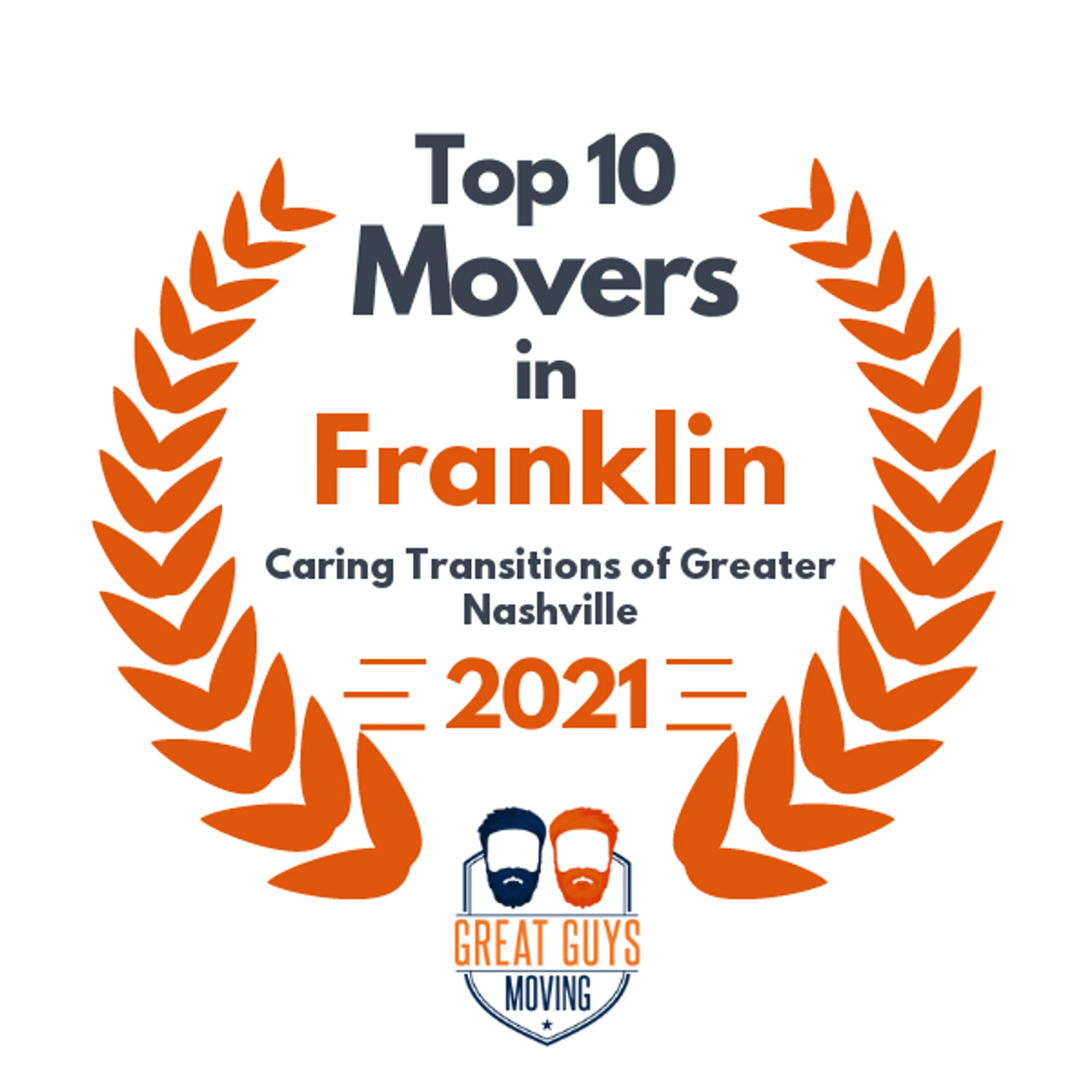 Top 10 Movers in Franklin, TN 2021 award