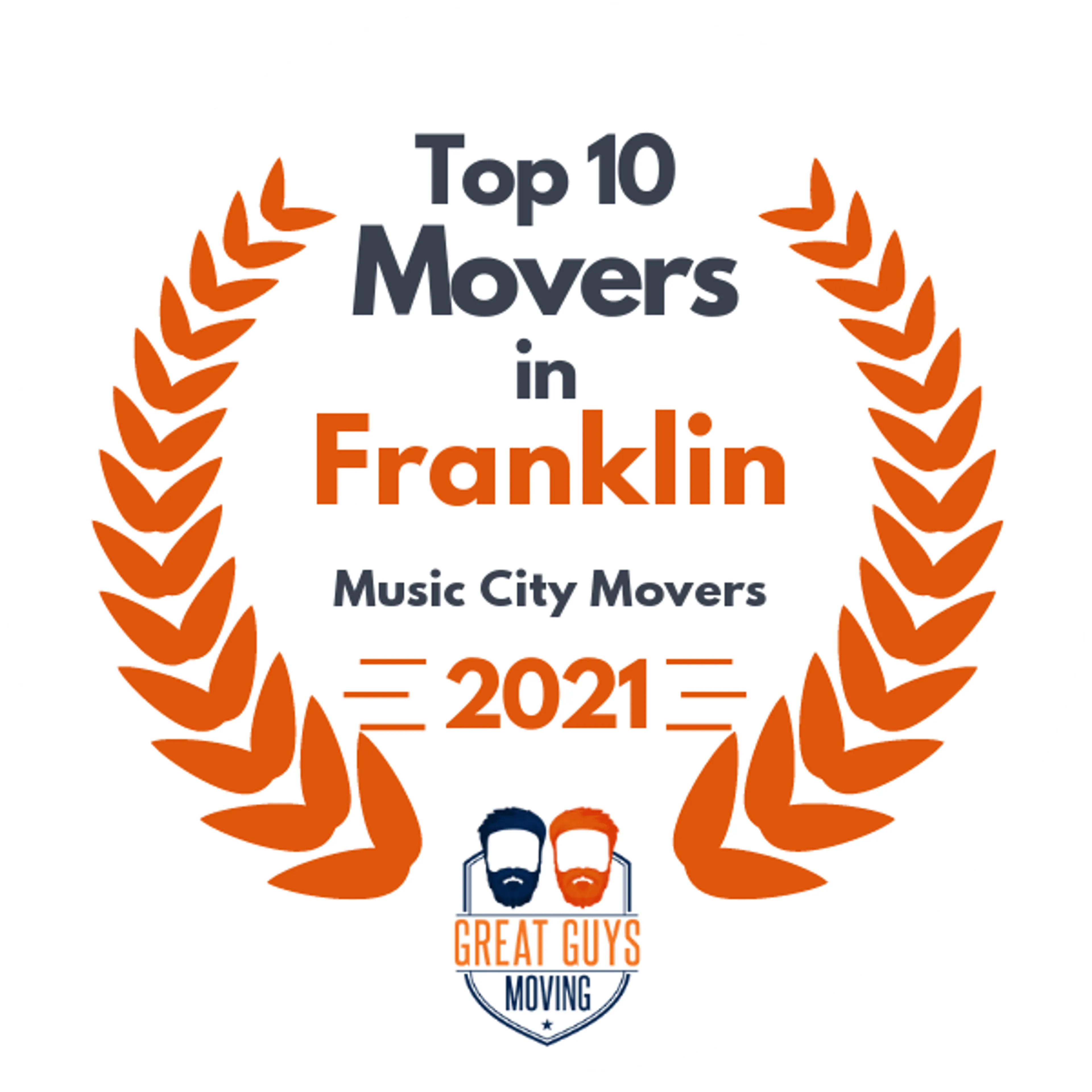 Top 10 Movers in Nashville, TN 2021 award