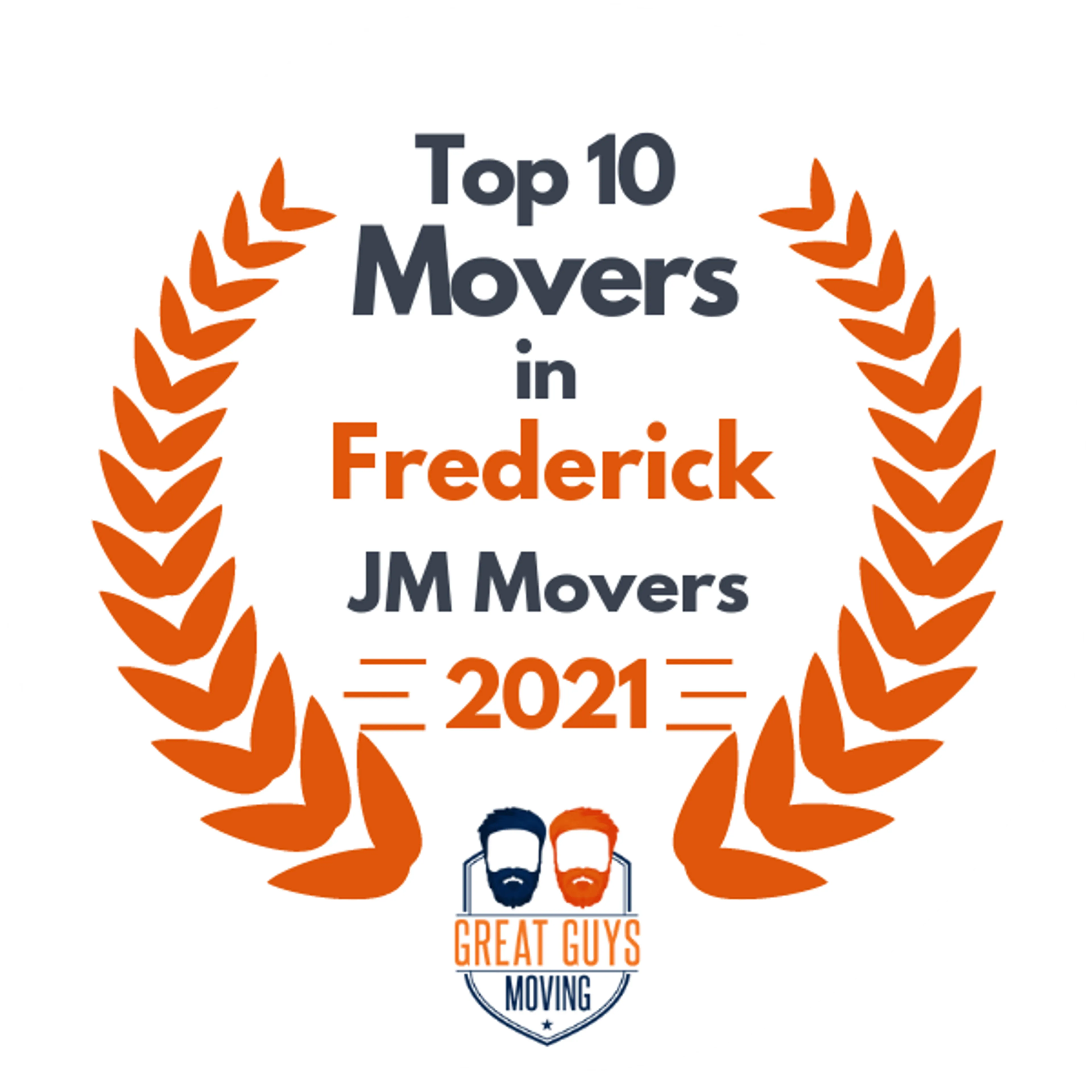 Top 10 Movers in Frederick, MD 2021 award