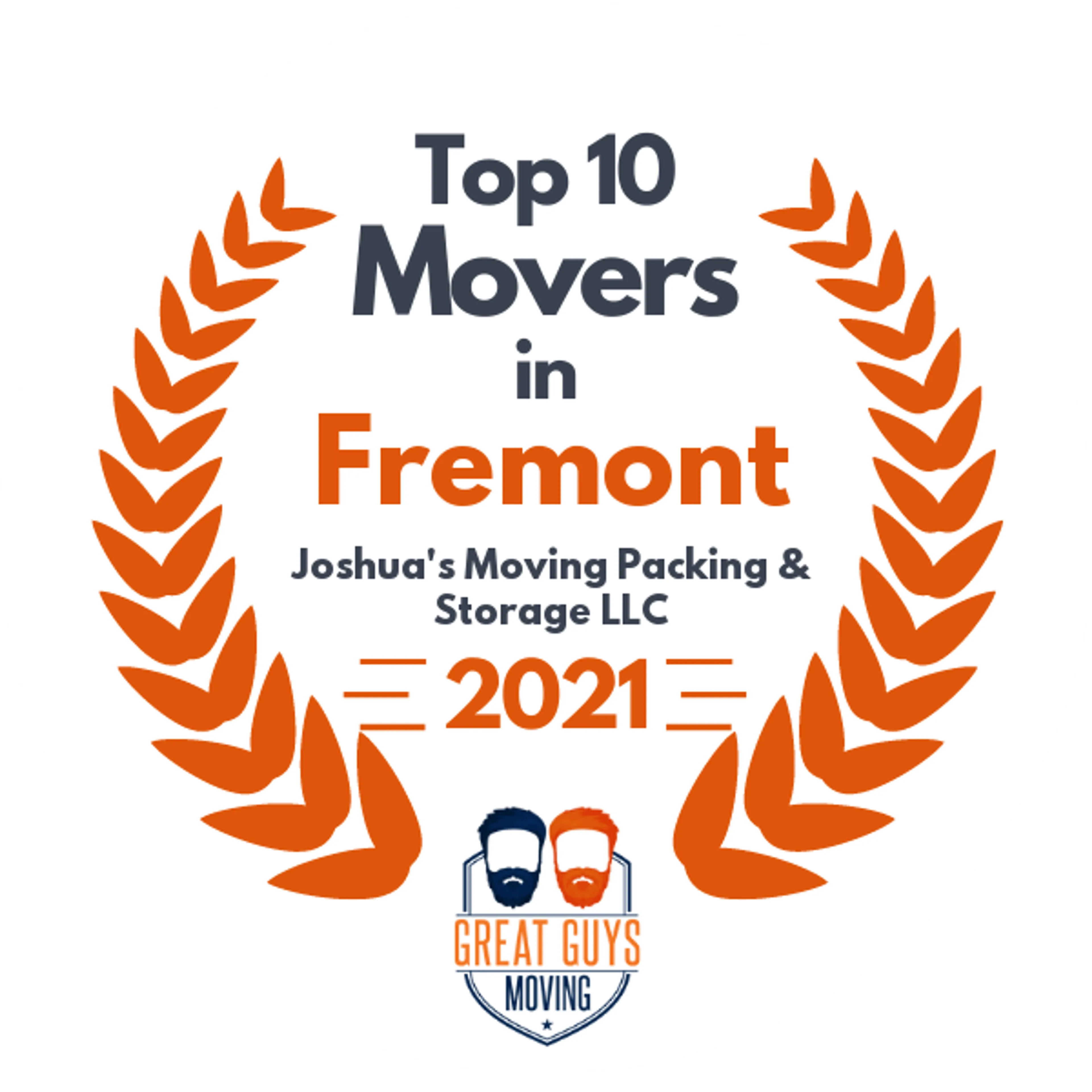 Top 10 Movers in San Jose, CA 2021 award