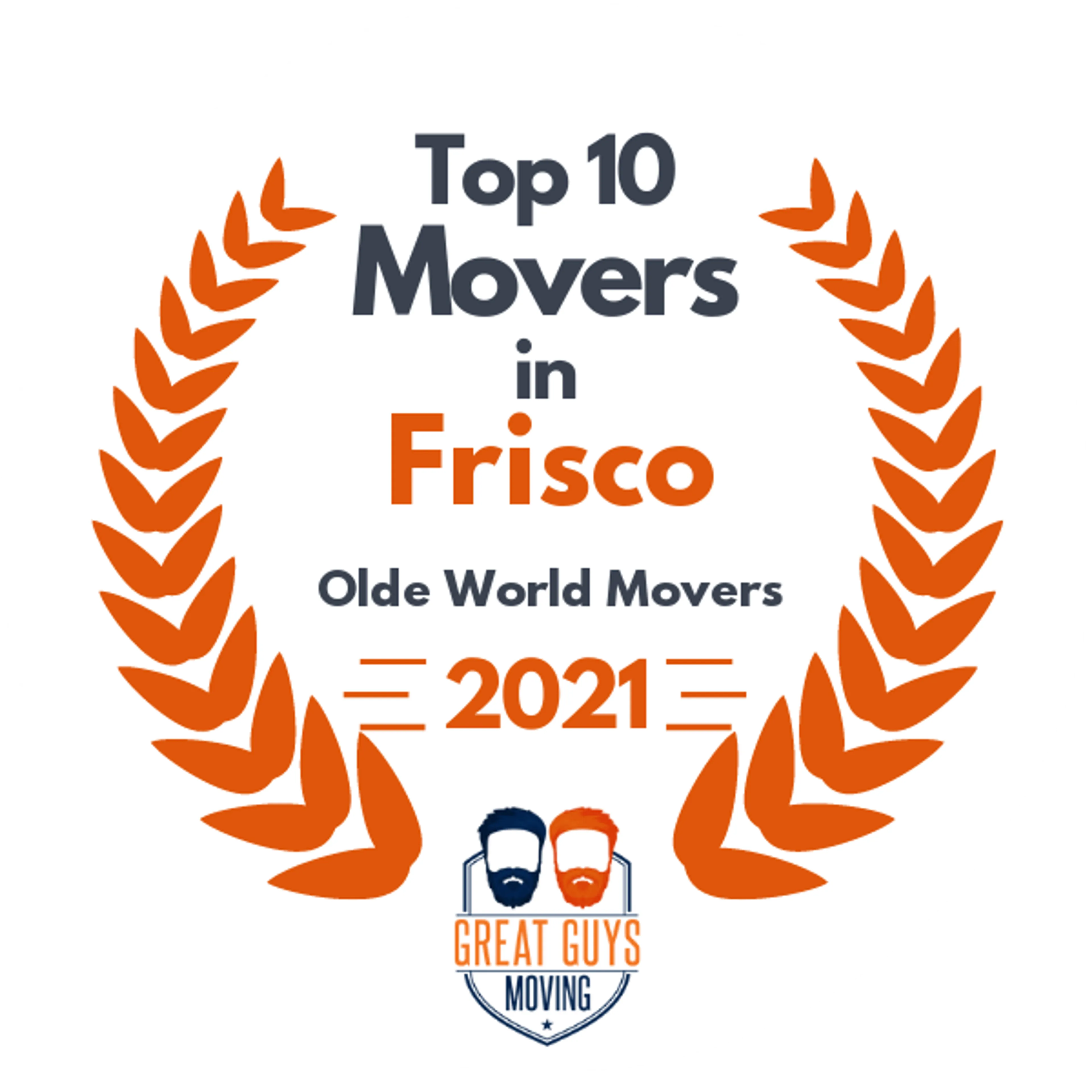 Top 10 Movers in Frisco, TX 2021 award