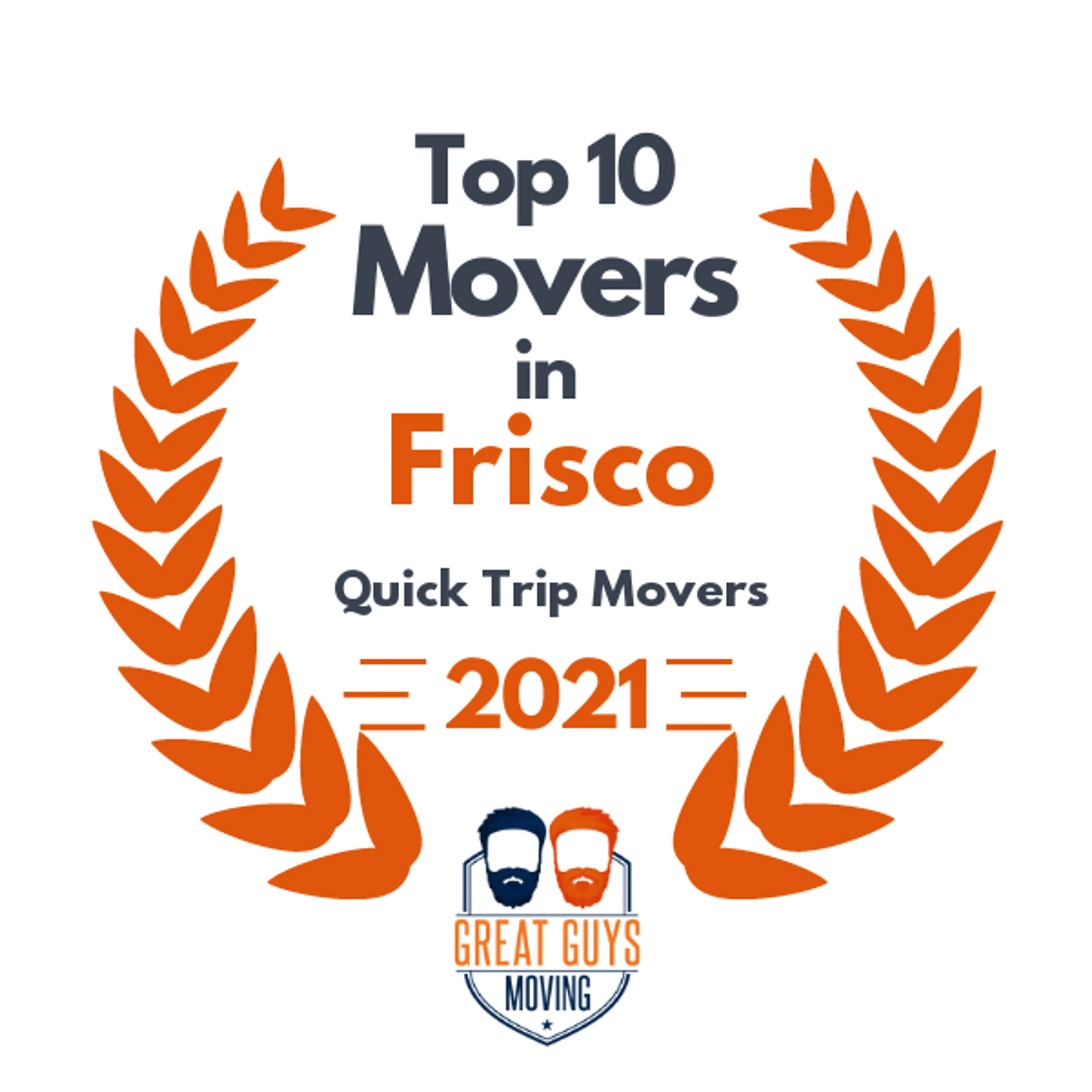 Top 10 Movers in Irving, TX 2021 award