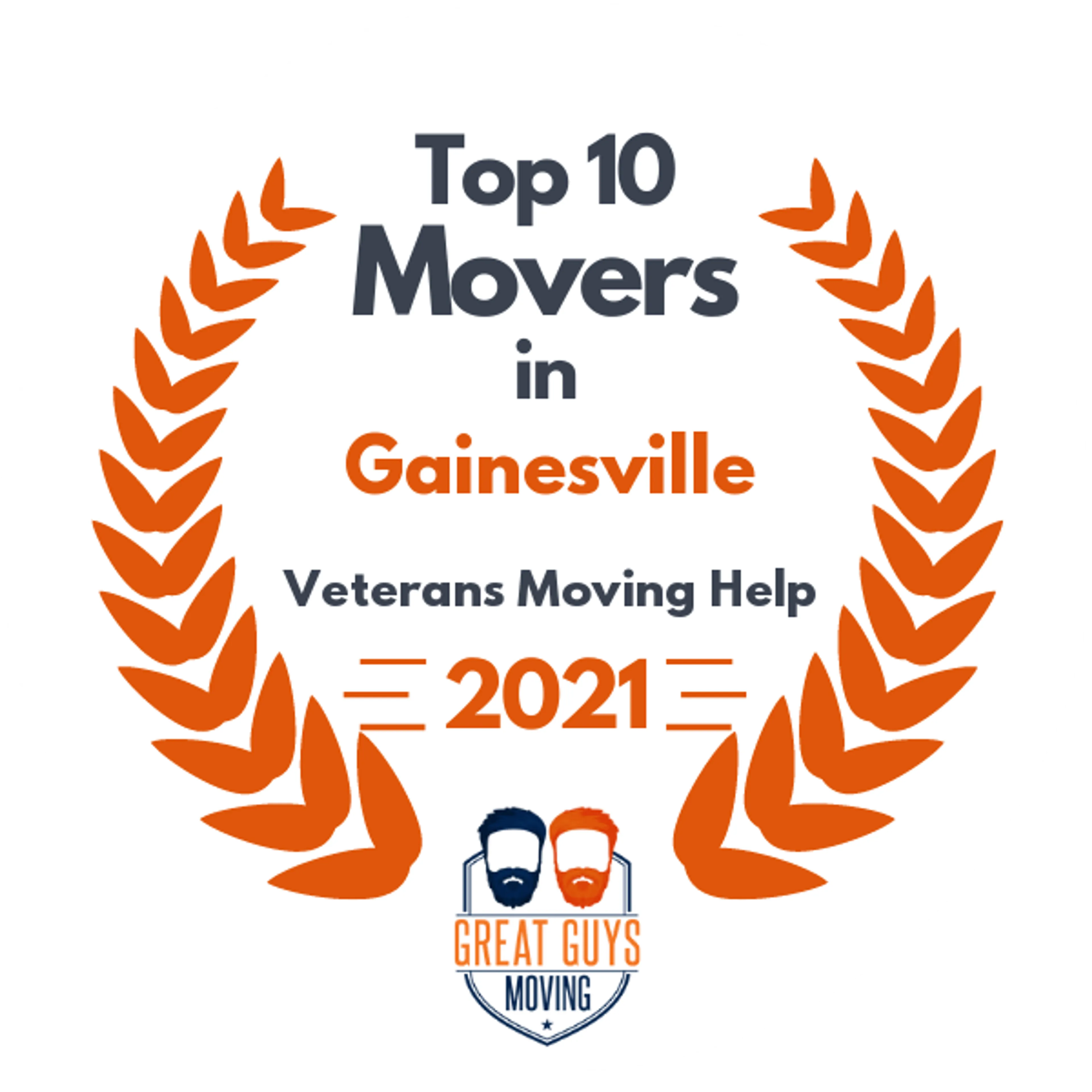 Top 10 Movers in Gainesville, FL 2021 award