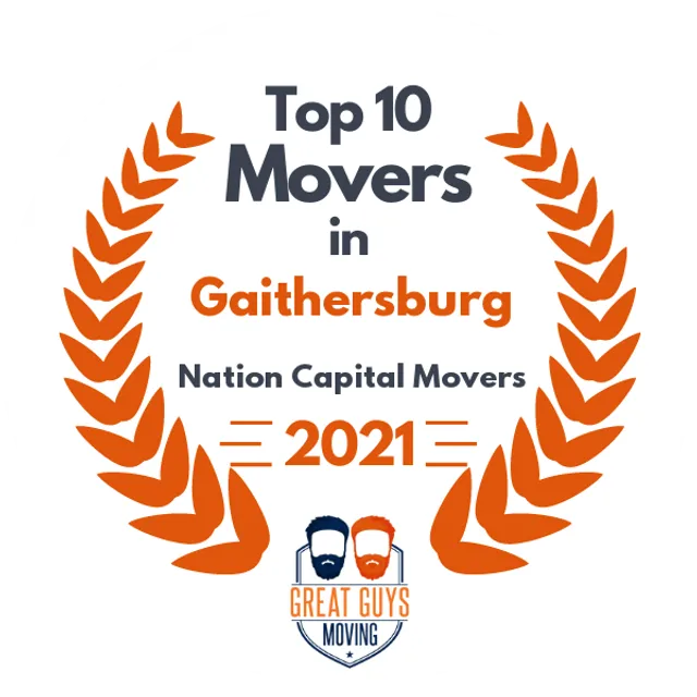 Top 10 Movers in Frederick, MD 2021 award