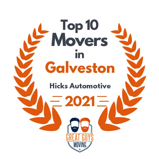 Top 10 Movers in Galveston, TX 2021 award