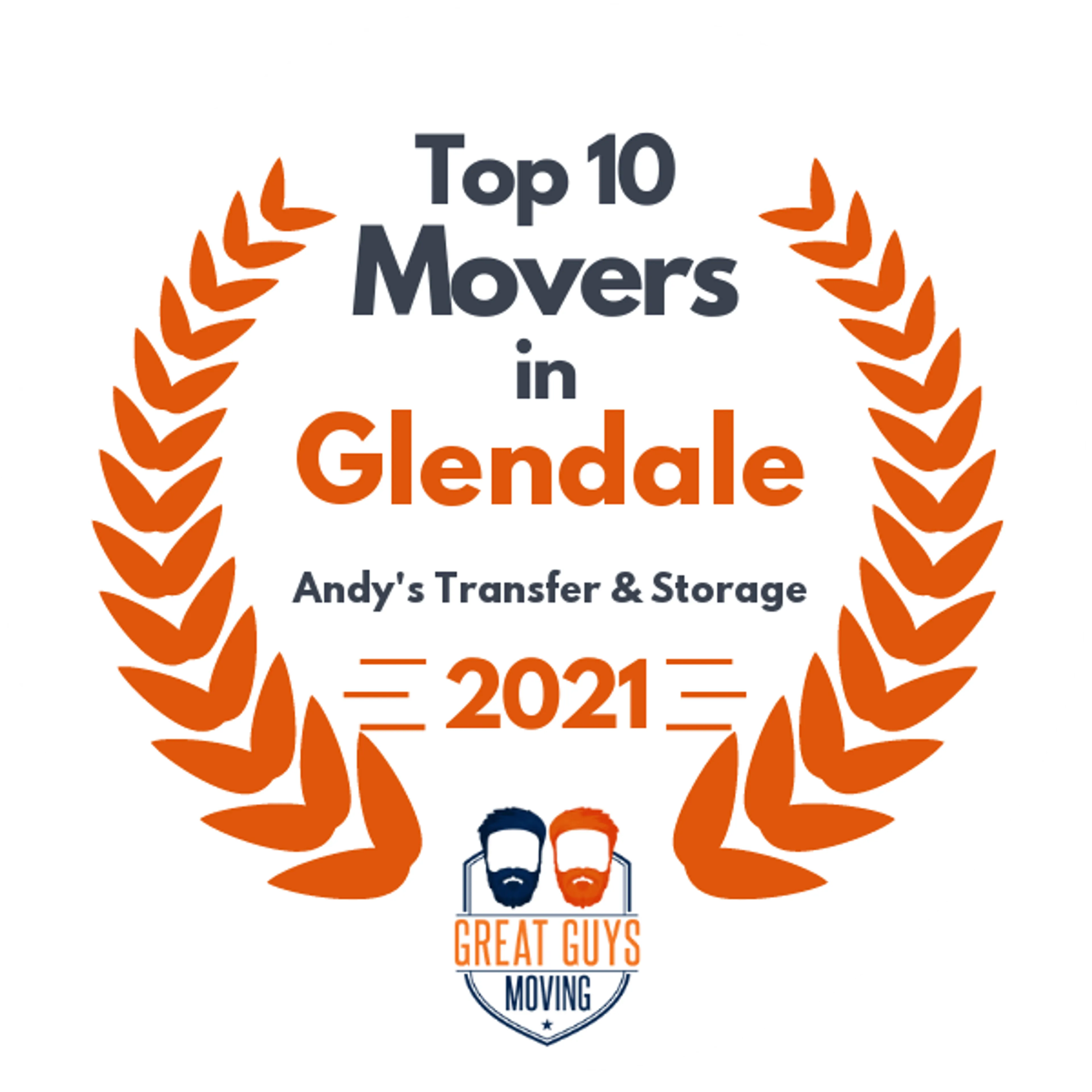 Top 10 Movers in Glendale, CA 2021 award