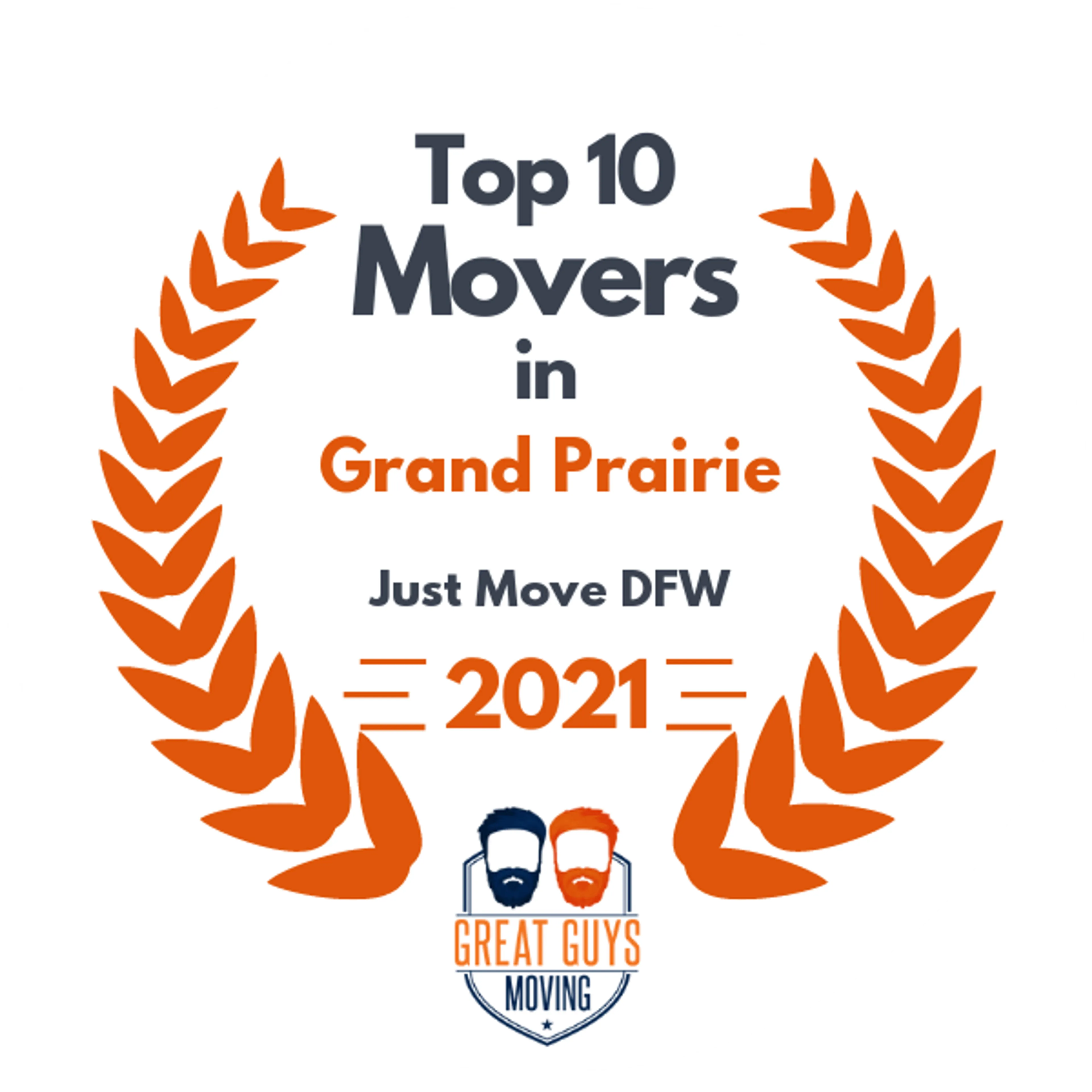 Top 10 Movers in Arlington, TX 2021 award