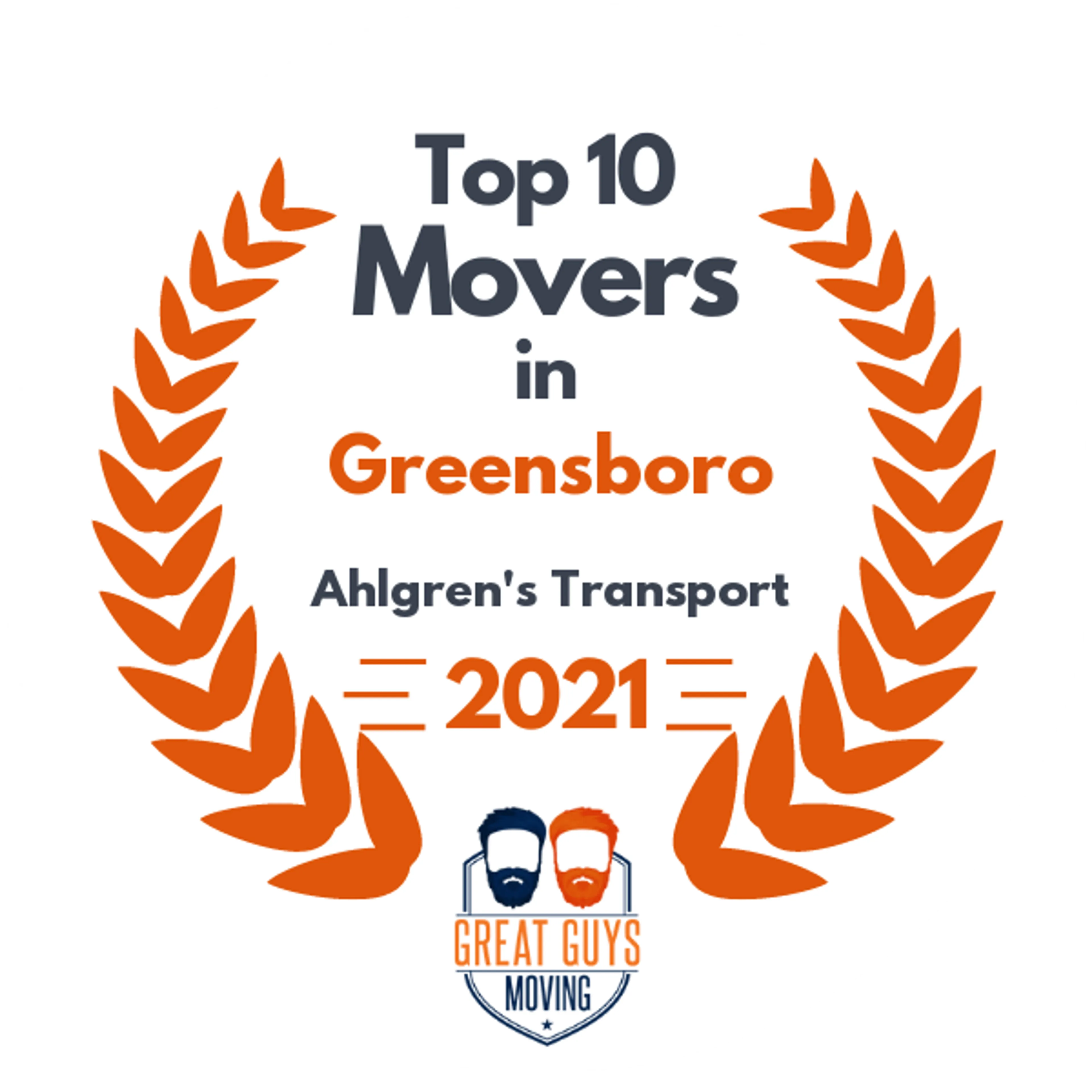 Top 10 Movers in Greensboro, NC 2021 award