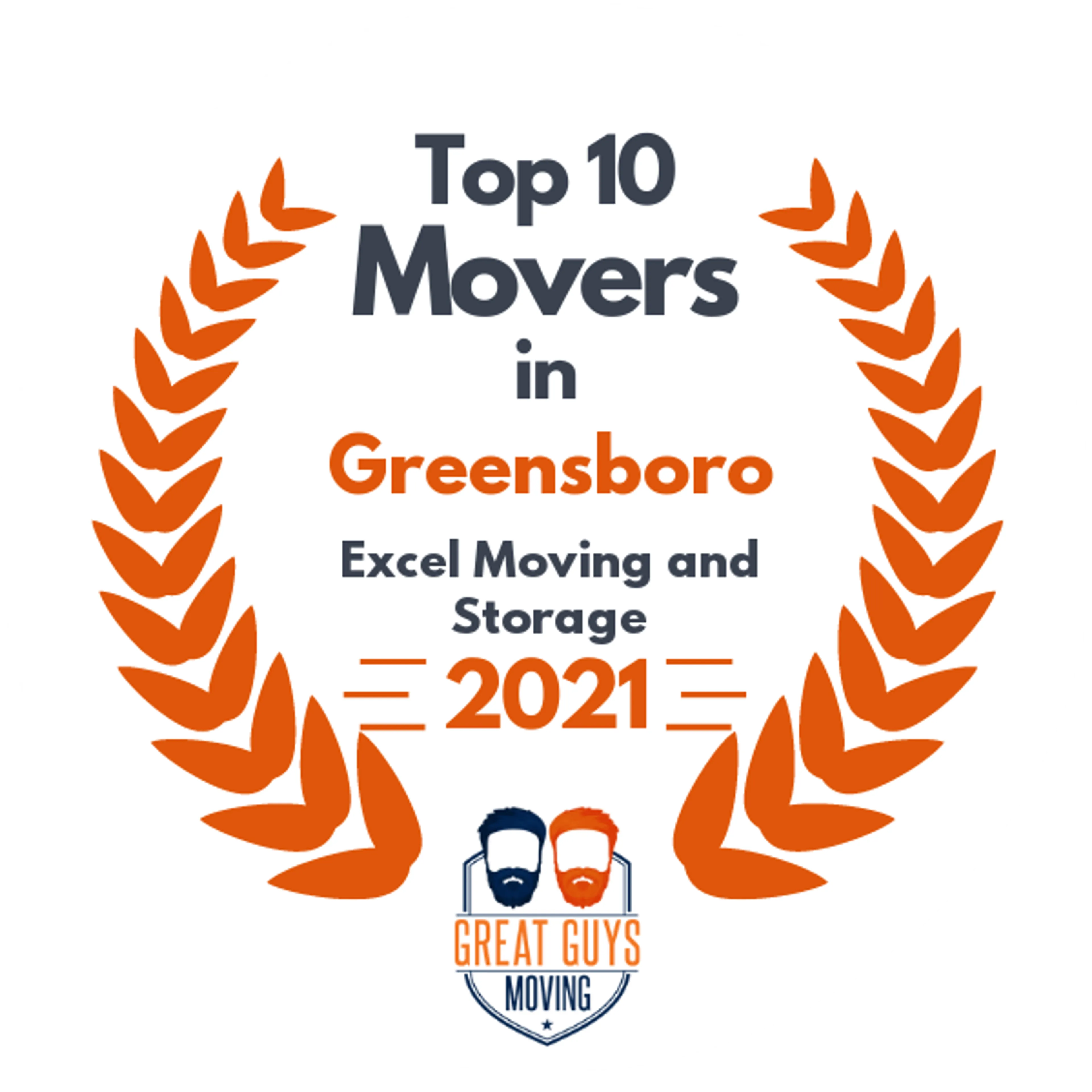 Top 10 Movers in Greensboro, NC 2021 award
