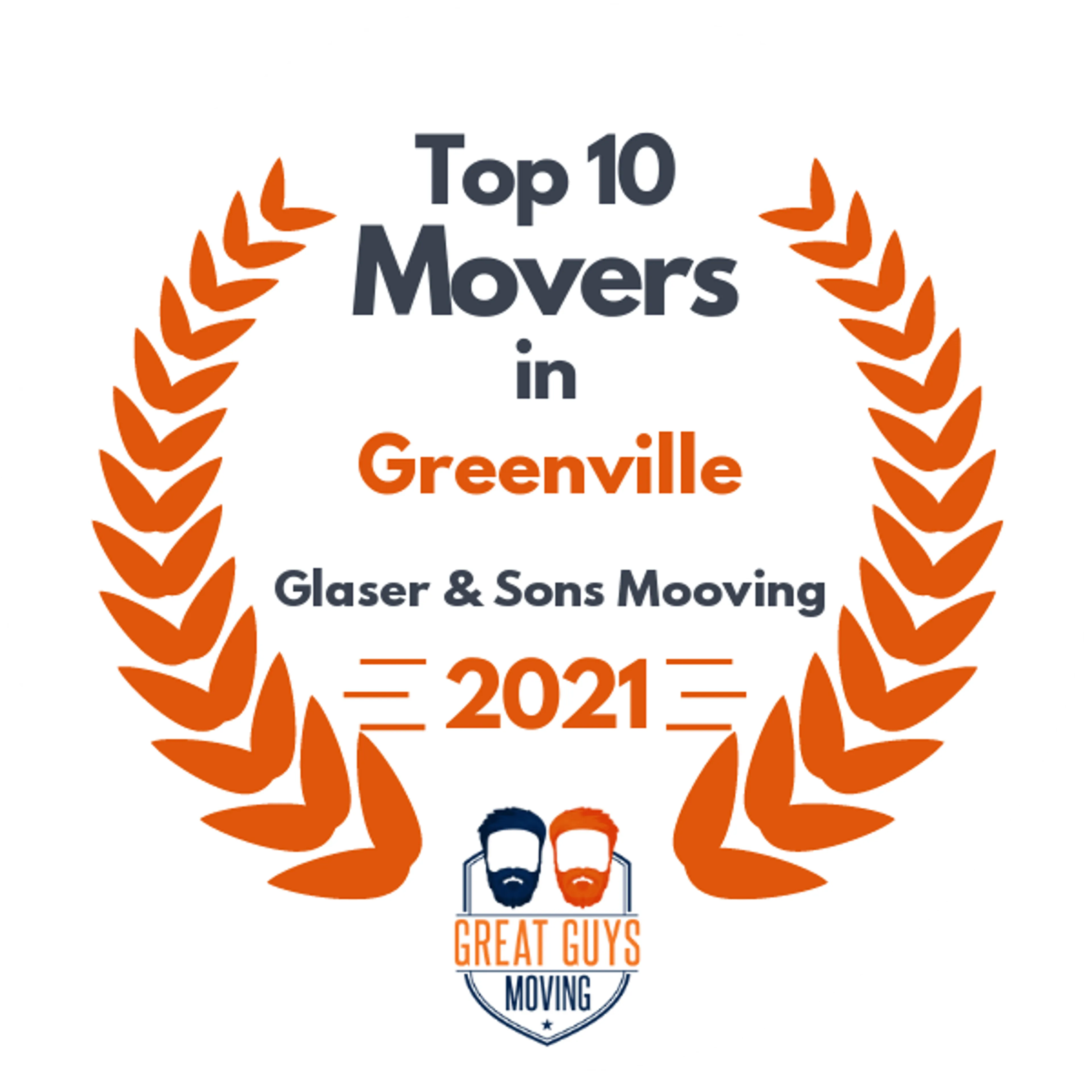 Top 10 Movers in Greenville, SC 2021 award