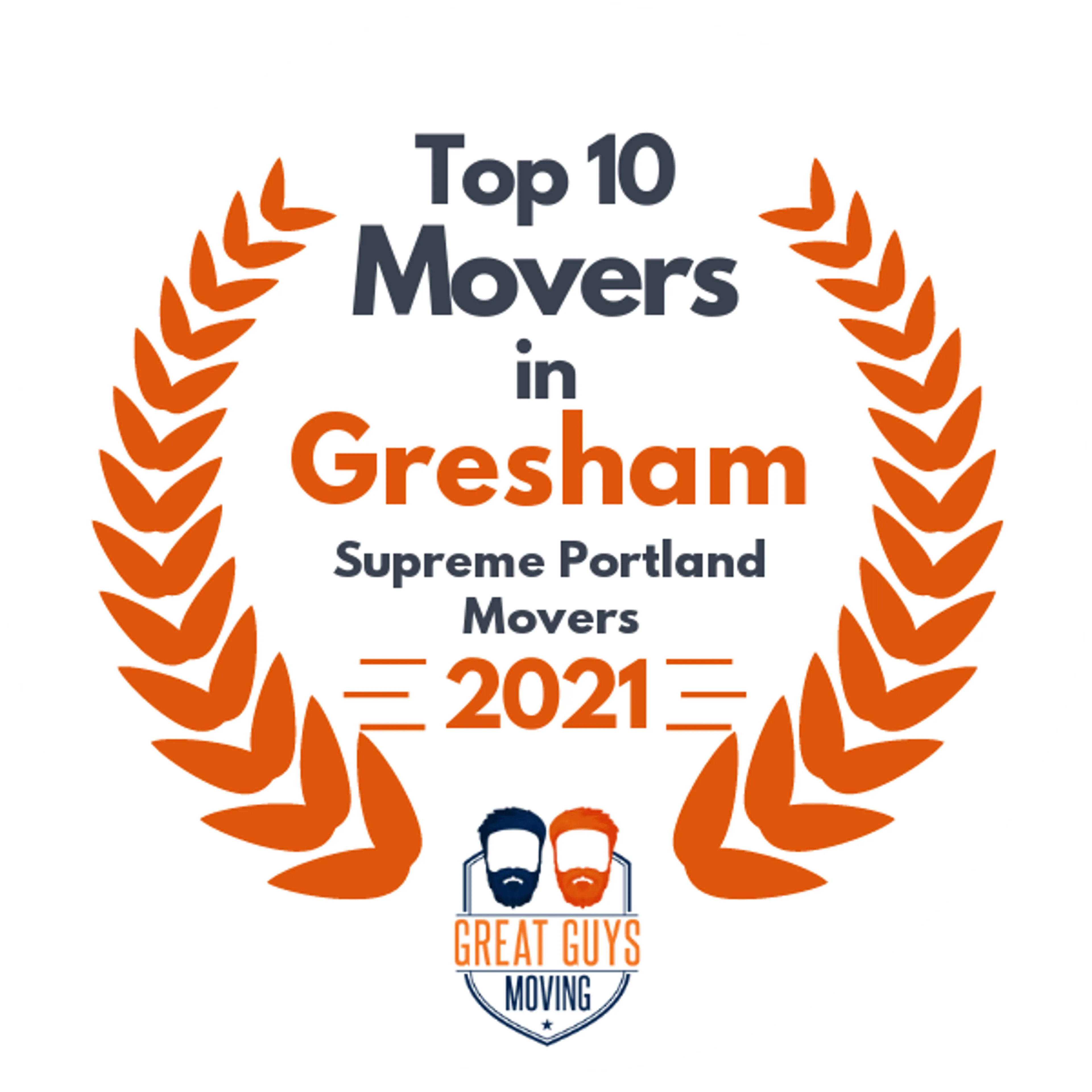 Top 10 Movers in Portland, OR 2021 award