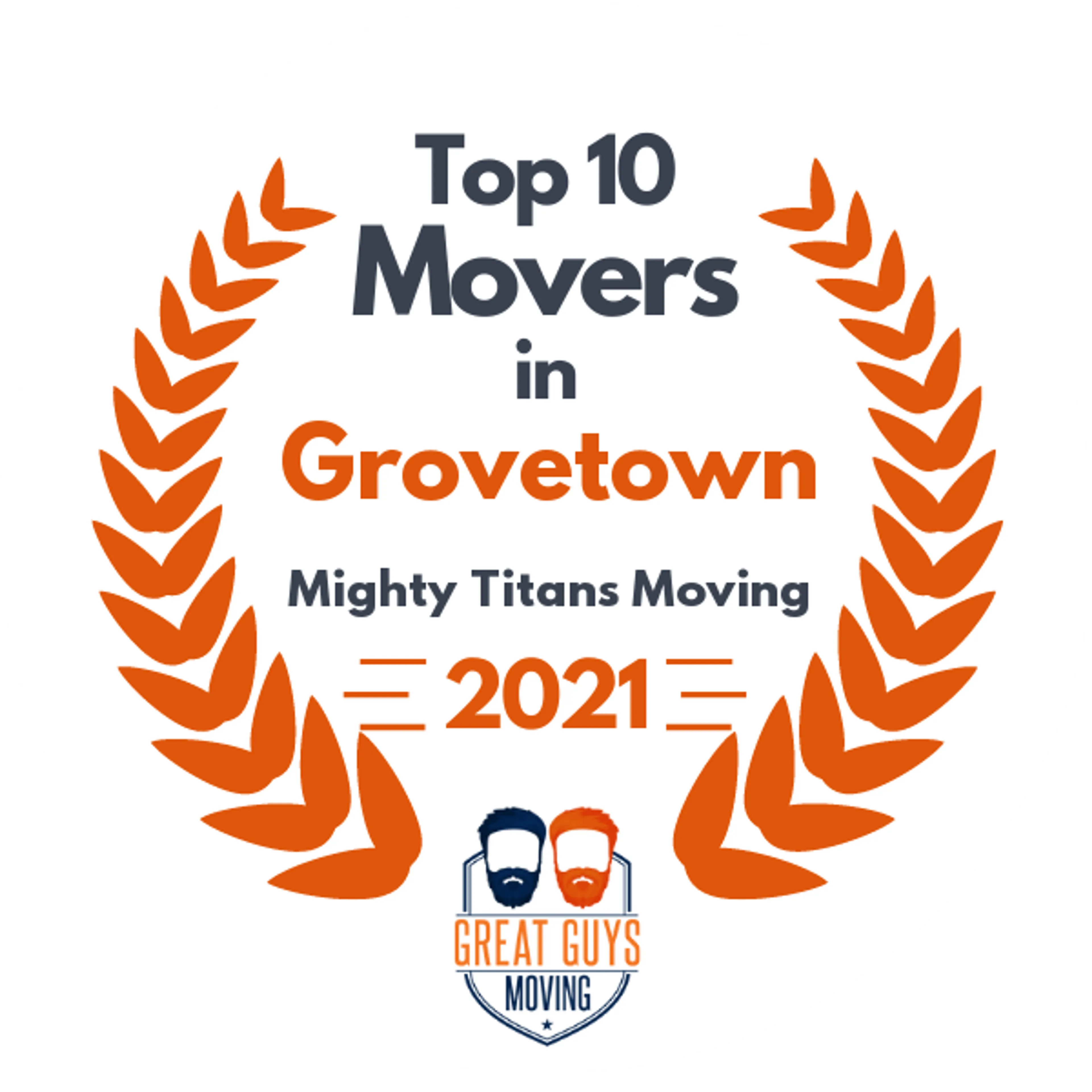 Top 10 Movers in Augusta, GA 2021 award