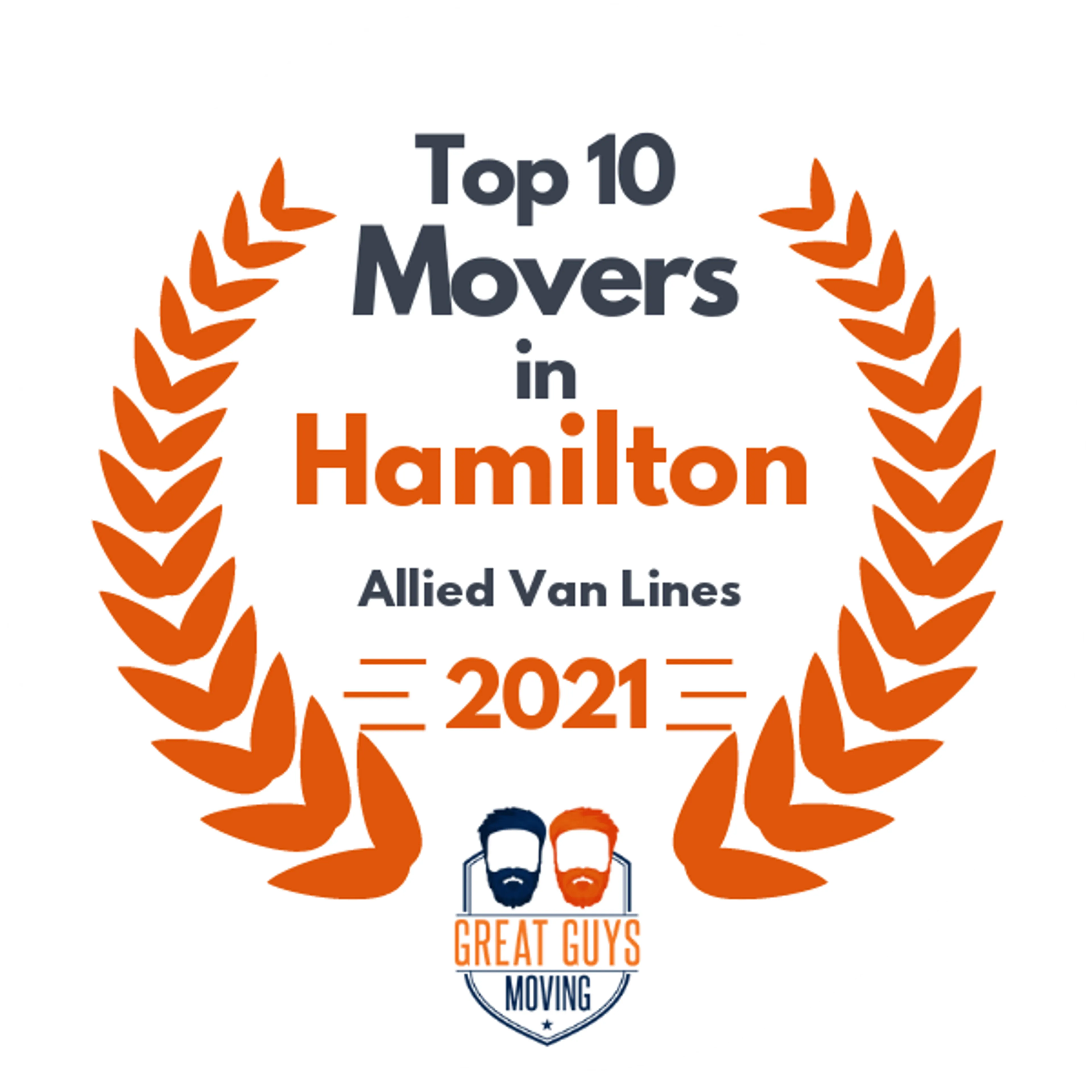Top 10 Movers in Cincinnati, OH 2021 award