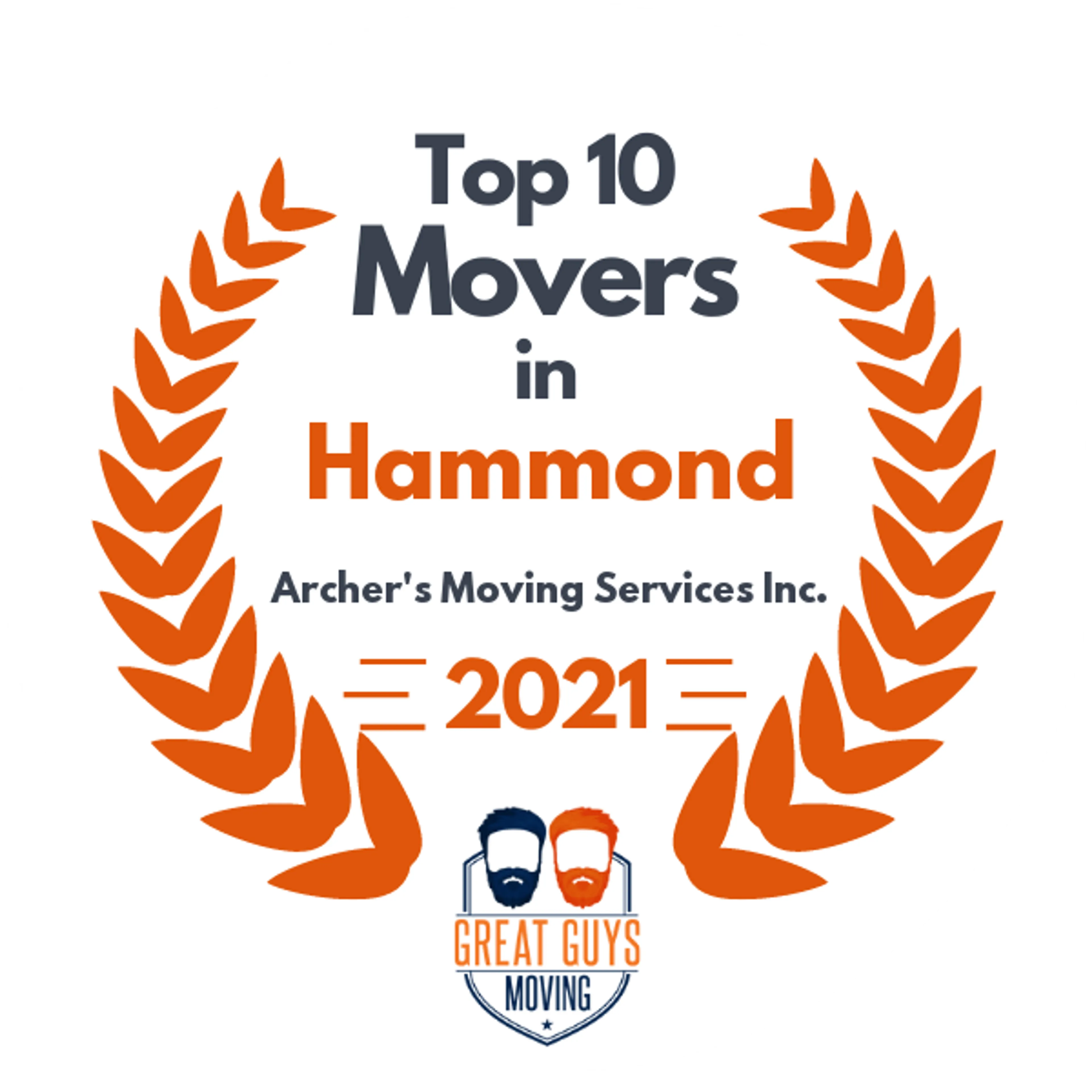 Top 10 Movers in Hammond, IN 2021 award