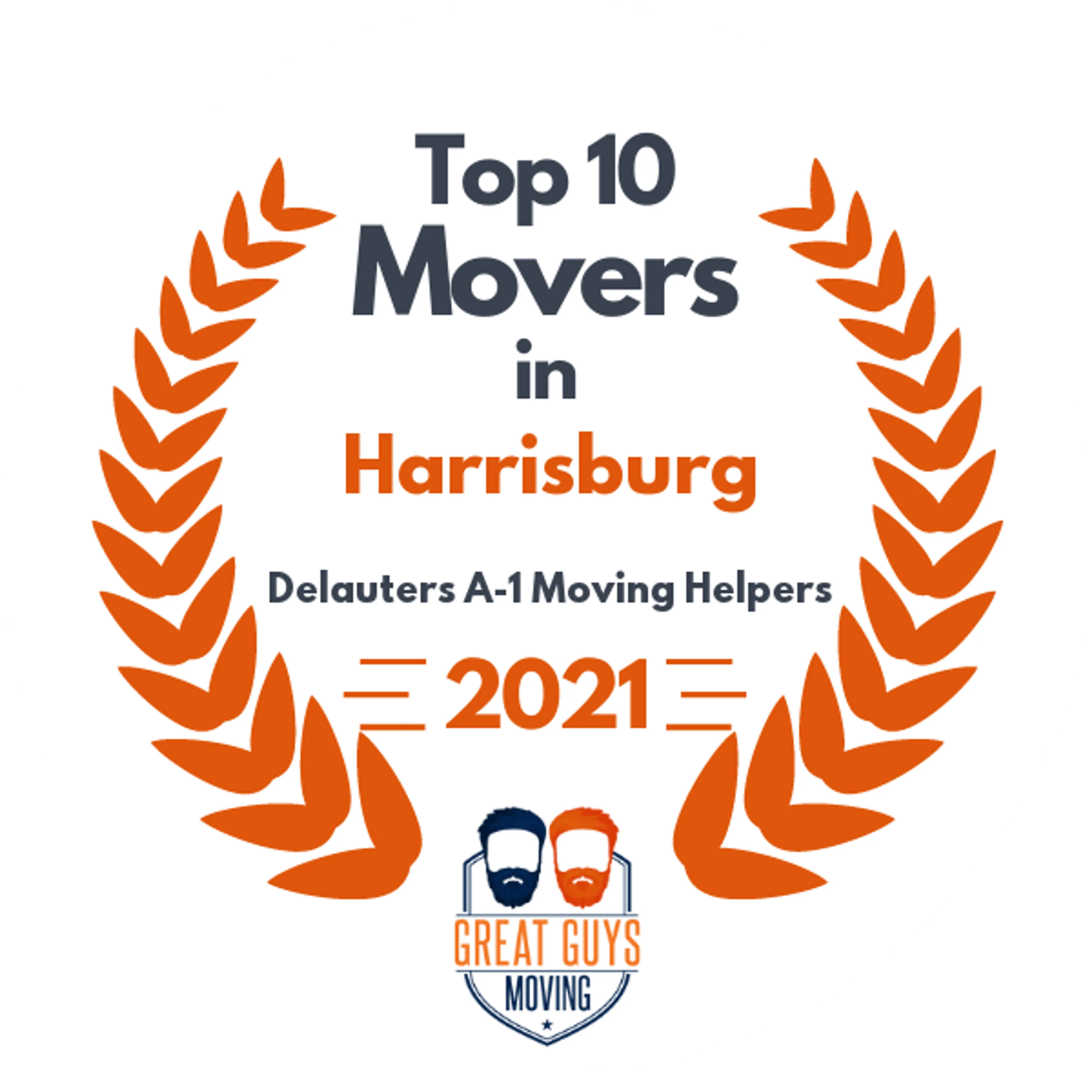 Top 10 Movers in Lancaster, PA 2021 award