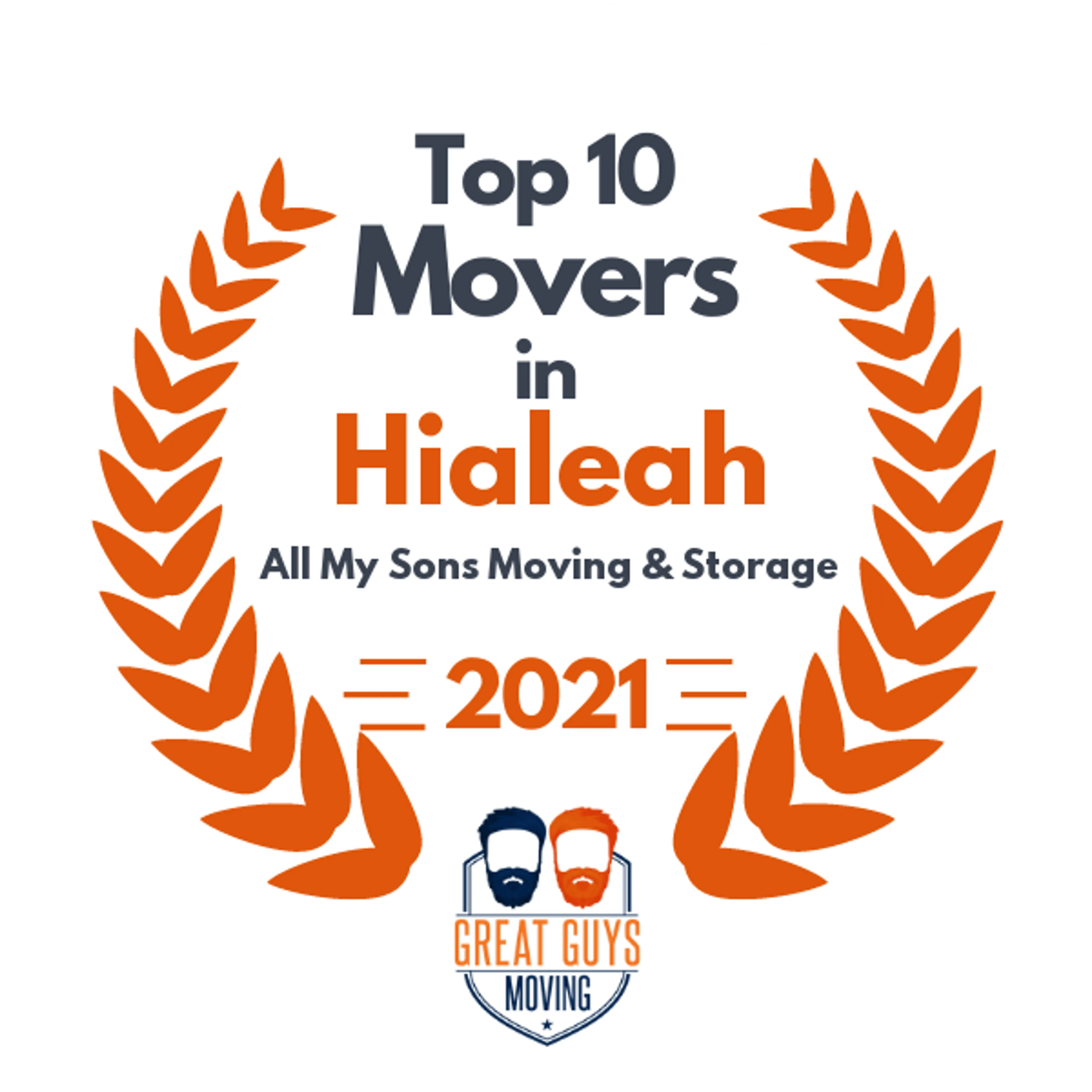 Top 10 Movers in Miami, FL 2021 award