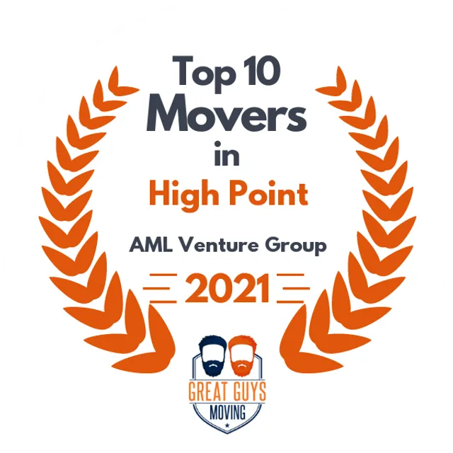 Top 10 Movers in Greensboro, NC 2021 award