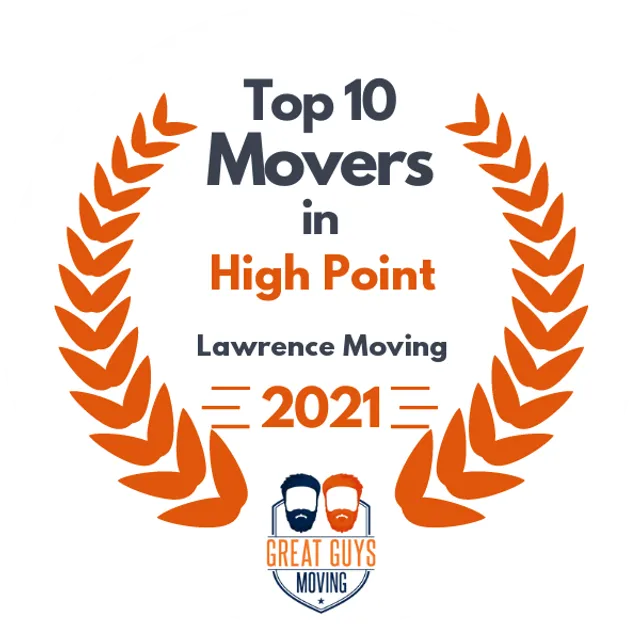 Top 10 Movers in Greensboro, NC 2021 award