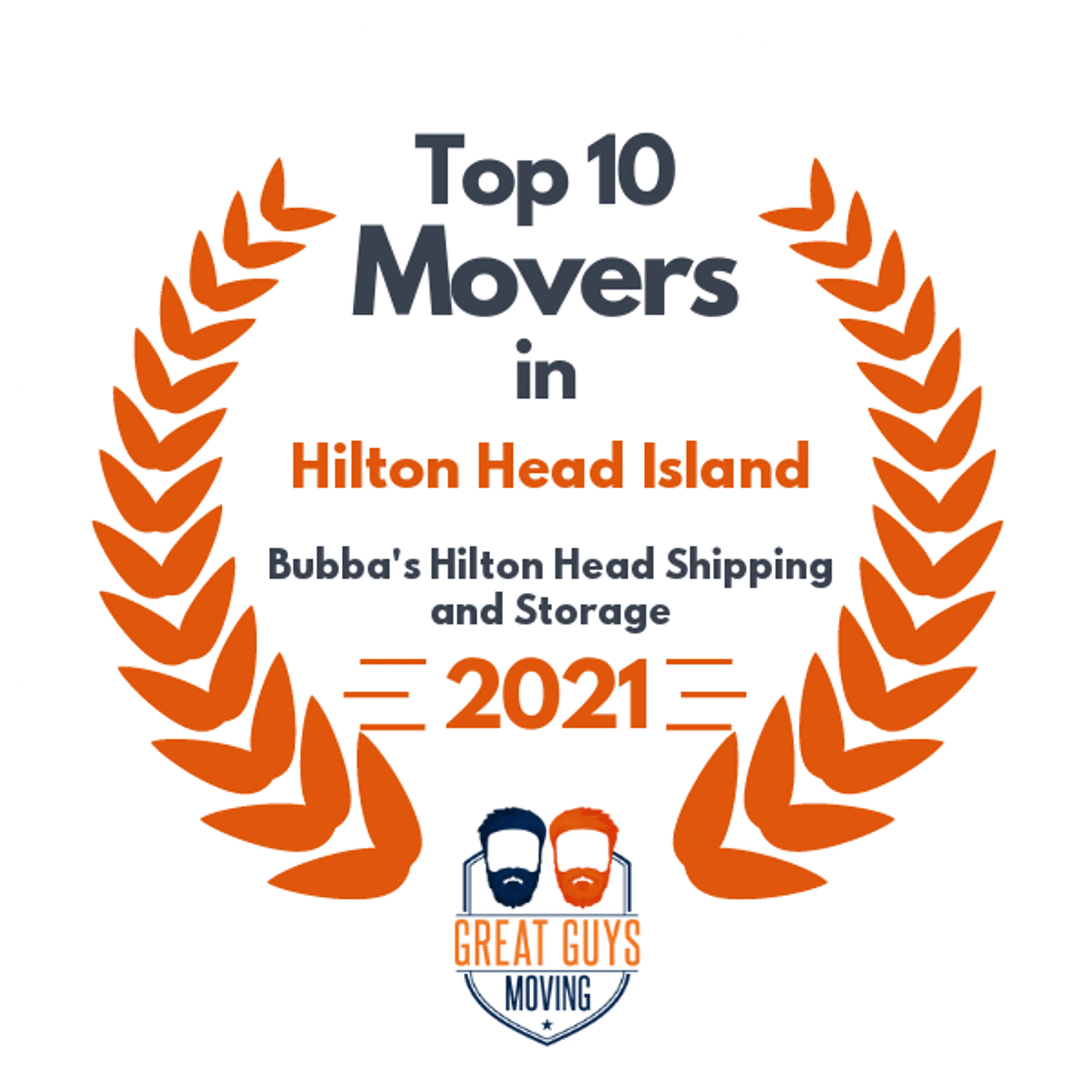 Top 10 Movers in Hilton Head Island, SC 2021 award