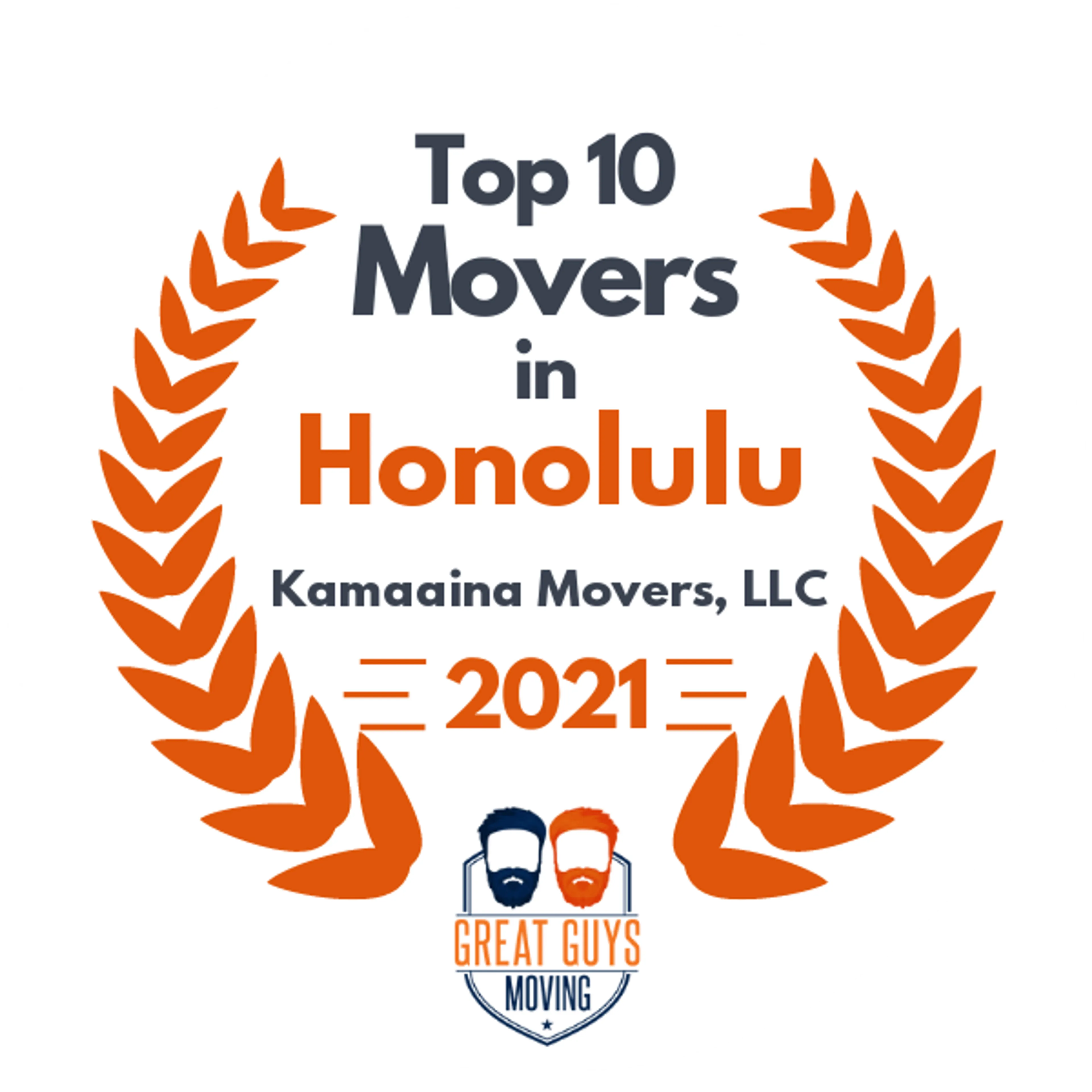 Top 10 Movers in Honolulu, HI 2021 award
