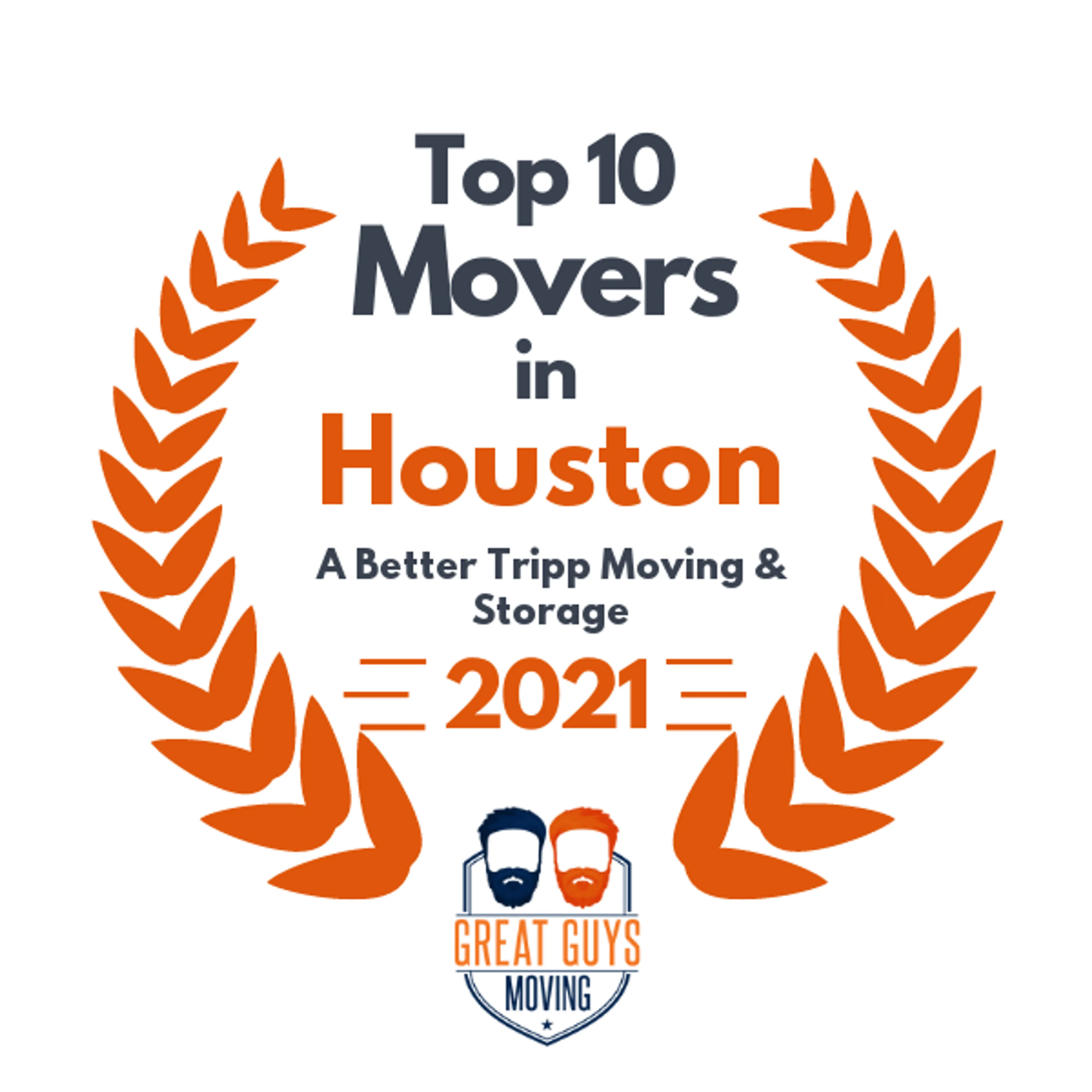 Top 10 Movers in Houston, TX 2021 award