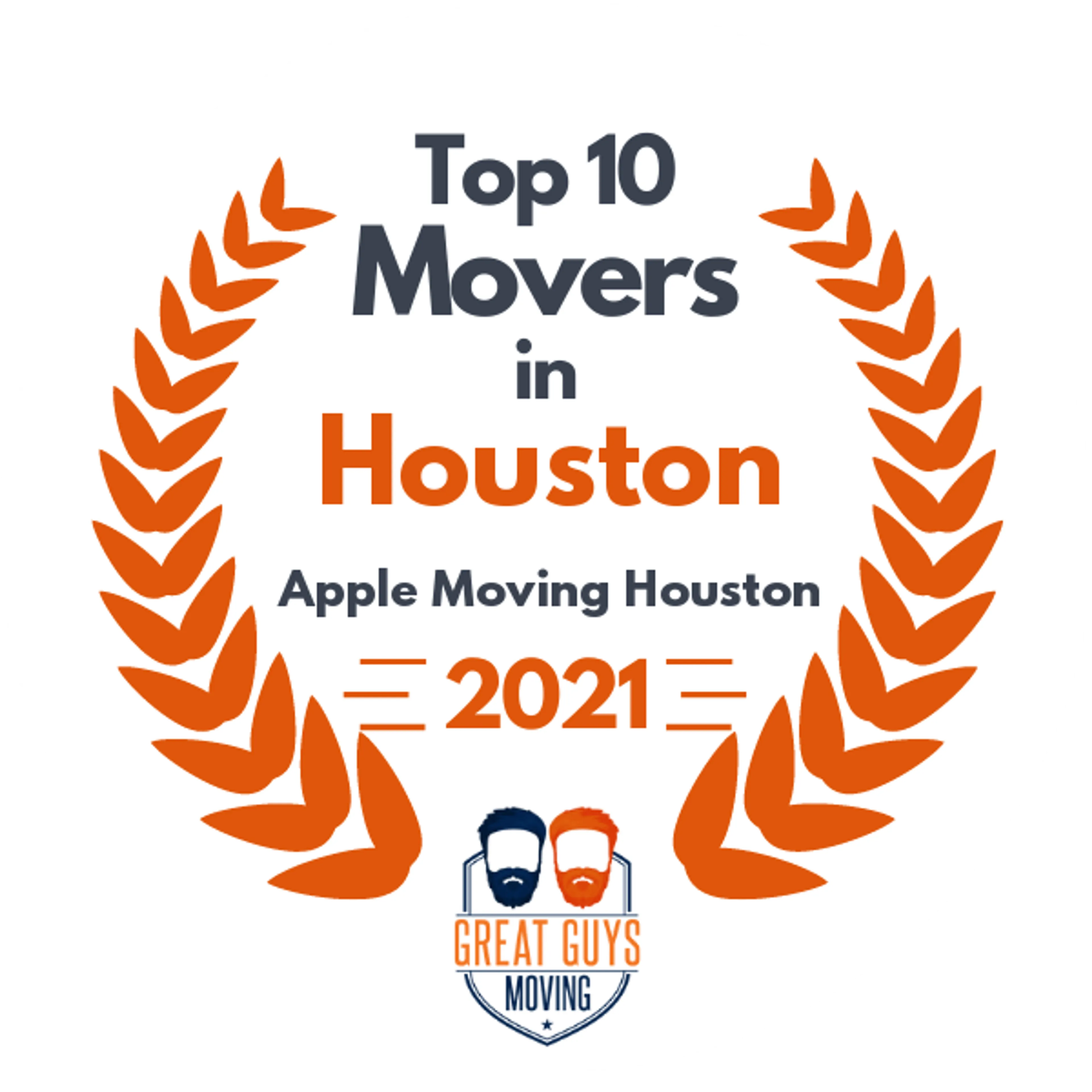 Top 10 Movers in Houston, TX 2021 award