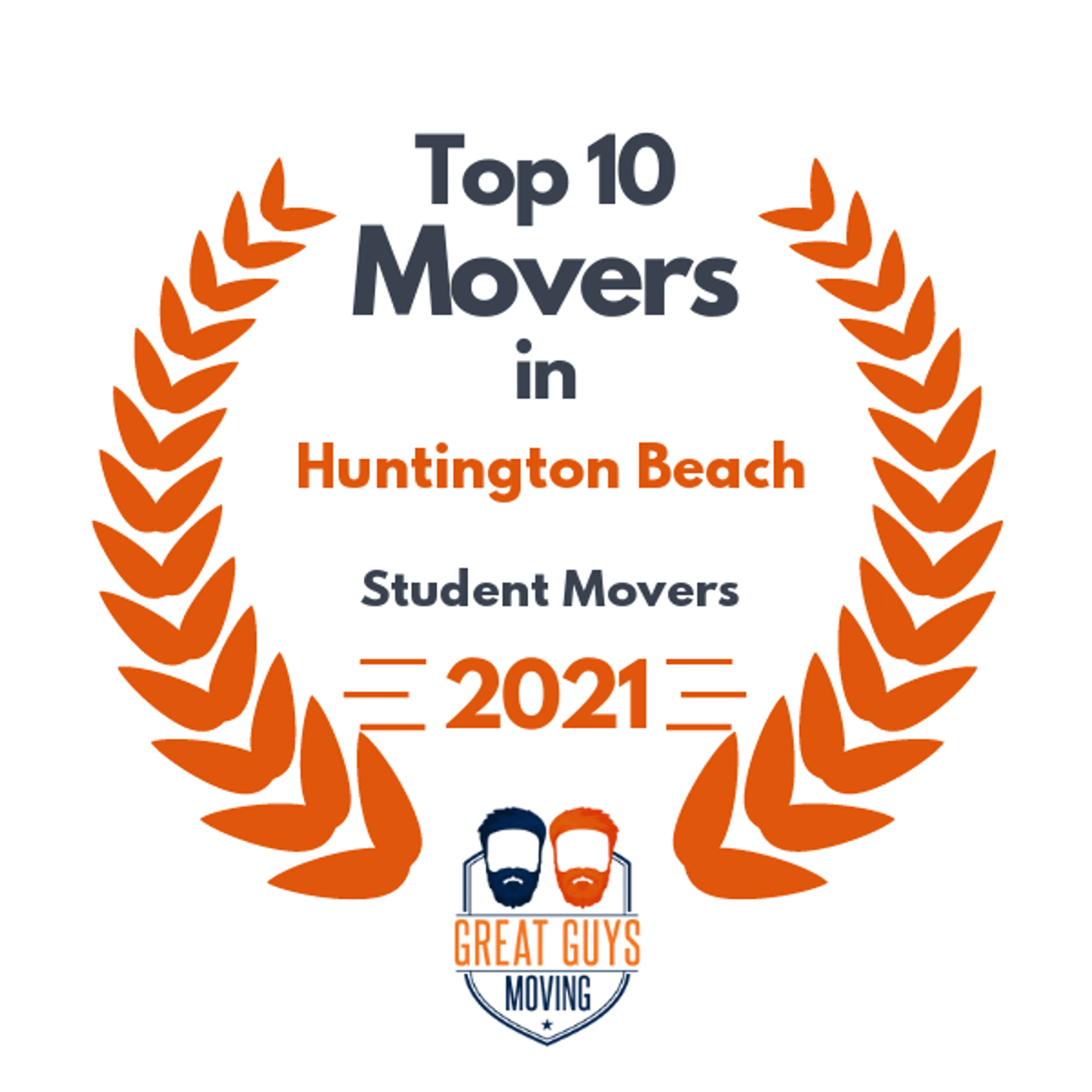 Top 10 Movers in Anaheim, CA 2021 award